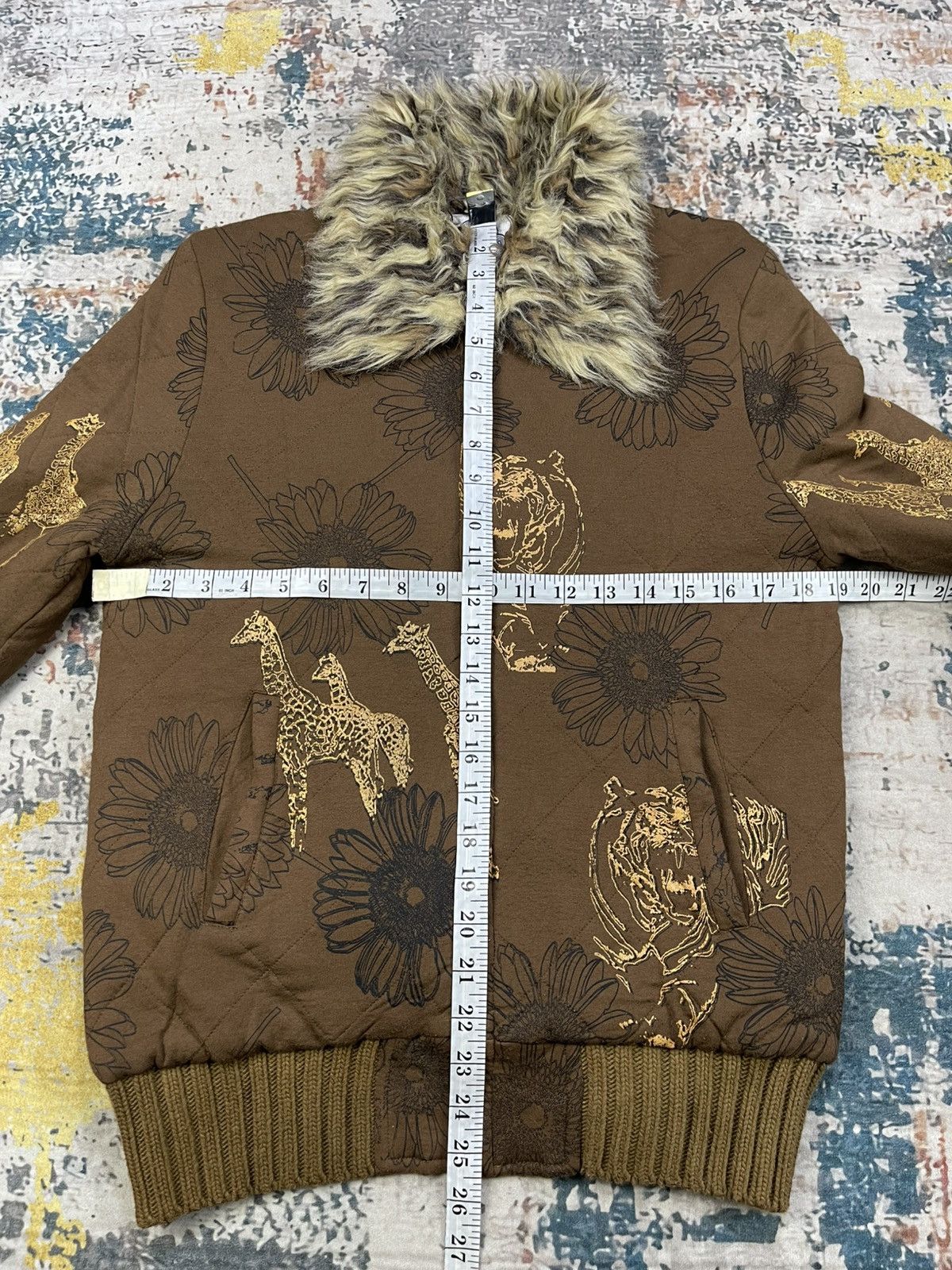 Japanese Brand Hype🔥Scolar Safari Golden Print Fur Jacket Size US S / EU 44-46 / 1 - 12 Thumbnail