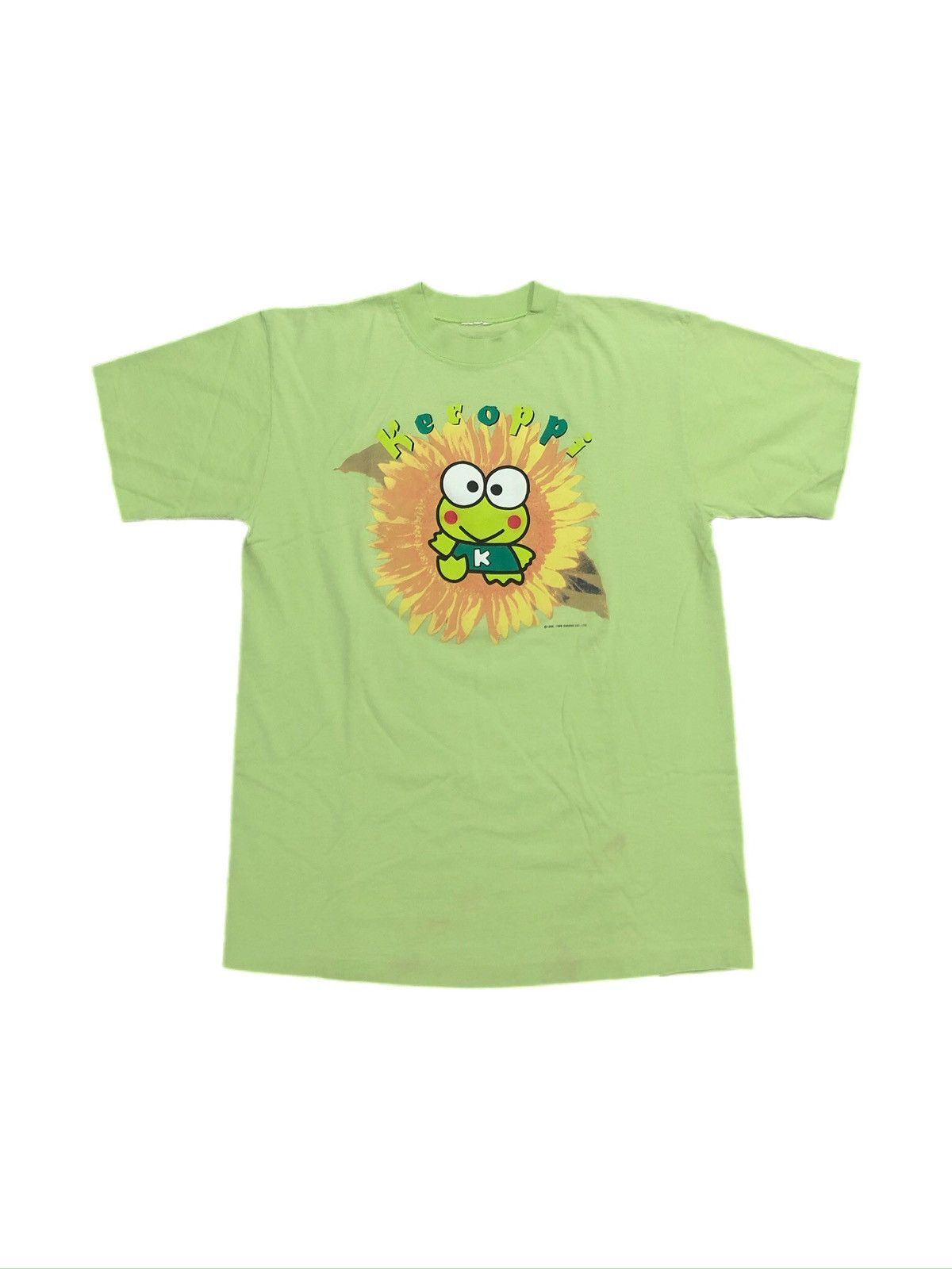 Vintage Vtg 1998 Keroppi Frog Hello Kitty Tee Size L / US 10 / IT 46 - 1 Thumbnail