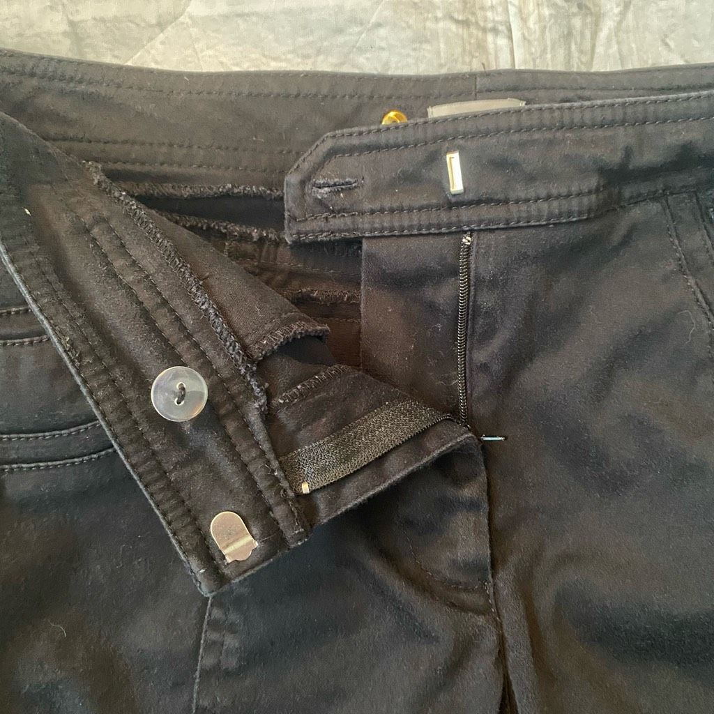 Other Cache women 8 cotton blend crop ankle pants black Size 30" / US 8 / IT 44 - 4 Thumbnail