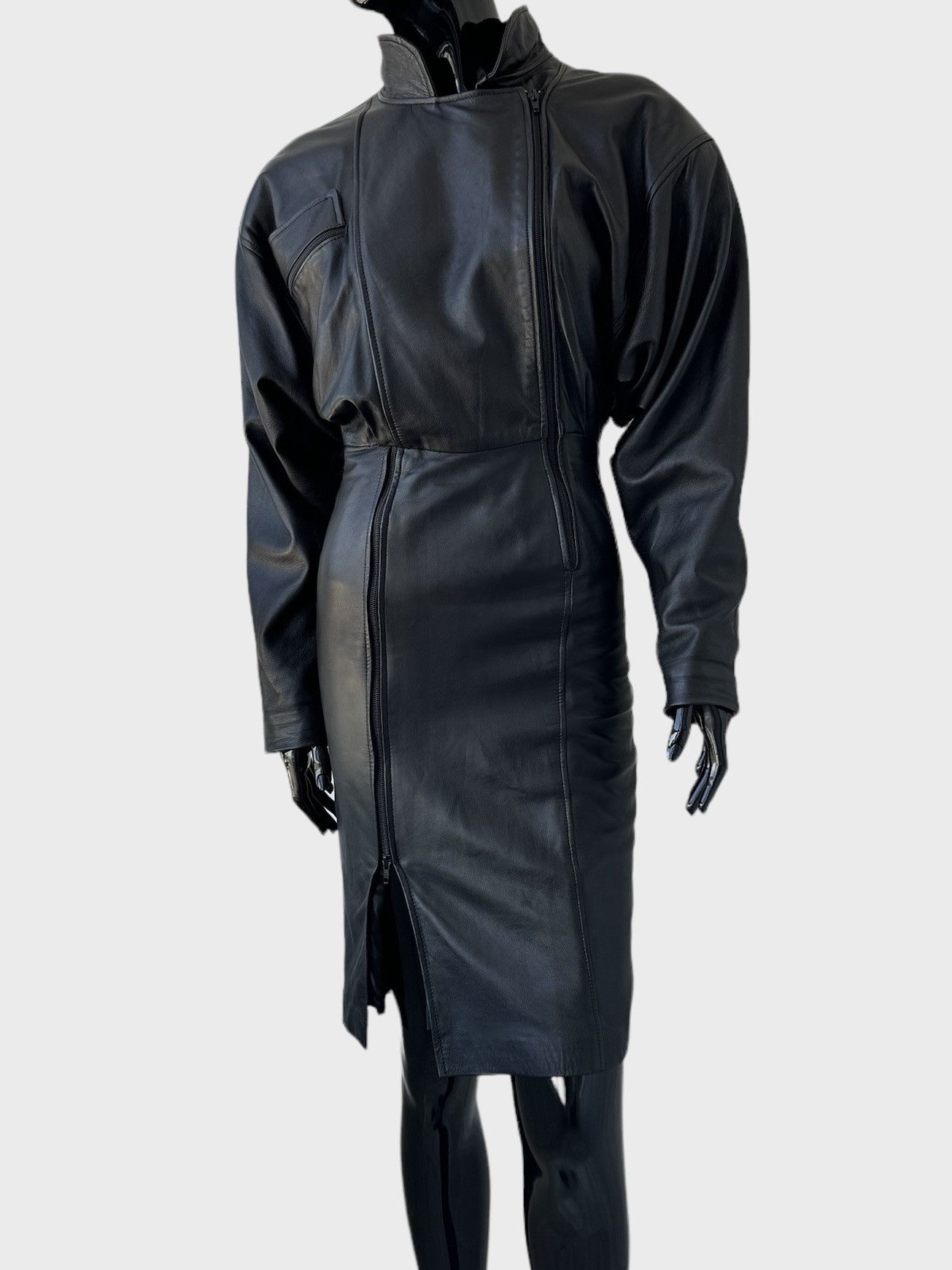 Genuine Leather Anthony Delon leather dress vintage Size XS / US 0-2 / IT 36-38 - 2 Thumbnail
