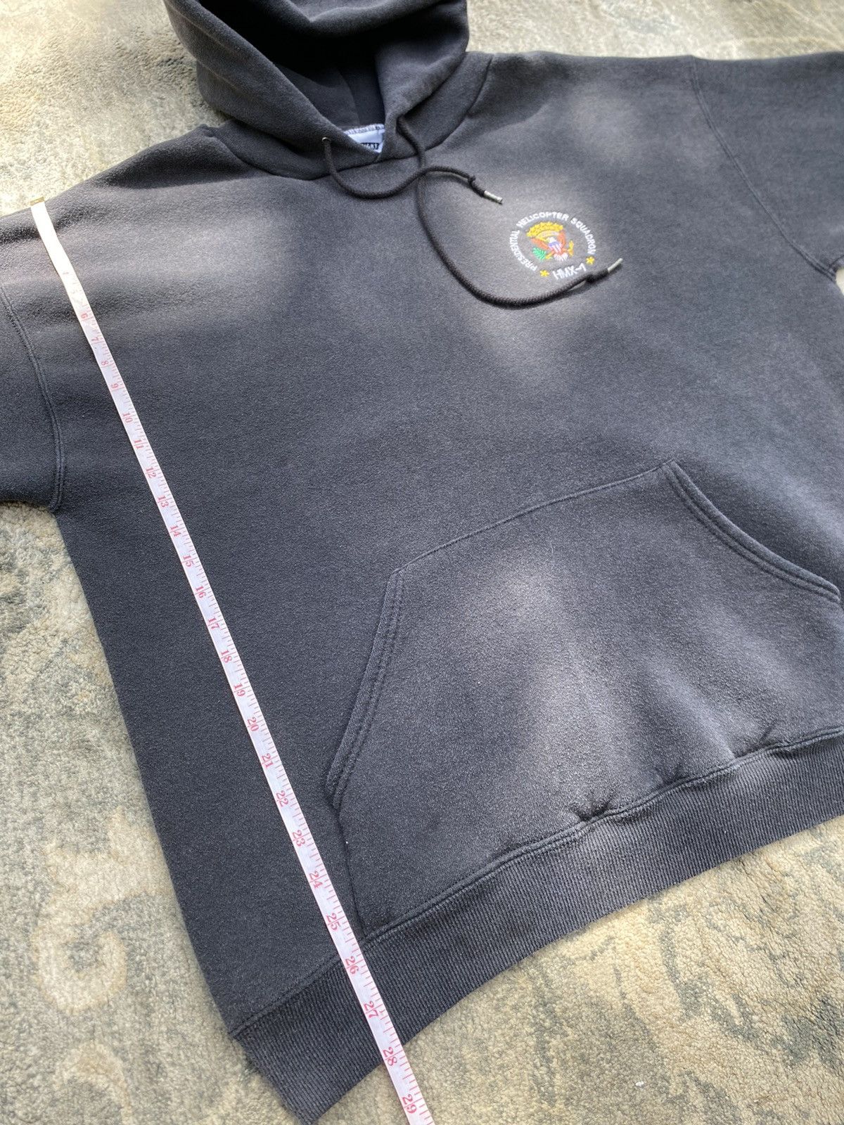 Lee Vintage 90s Navy Blue Faded Presidential Hoodie 2XL Size US XXL / EU 58 / 5 - 7 Thumbnail