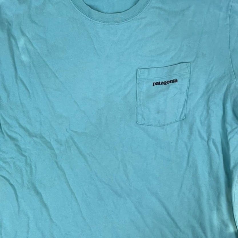 Patagonia VINTAGE Patagonia Men's Cotton Back Logo Short Sleeve Light Blue T-Shirt XL Size US M / EU 48-50 / 2 - 3 Thumbnail
