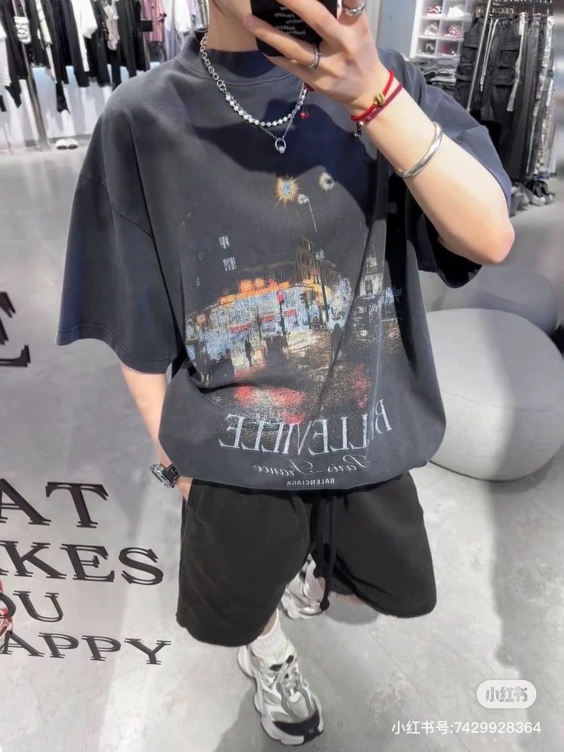 Balenciaga Balenciaga 24fw new Paris night view limited edition washed Size US S / EU 44-46 / 1 - 7 Thumbnail