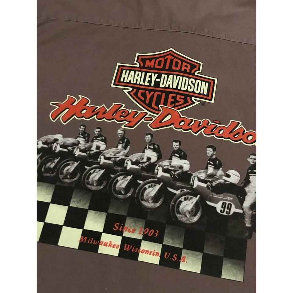 Harley Davidson Harley-Davidson Casual Button Down Shirt XL Men MILWAUKEE Size US XL / EU 56 / 4 - 3 Thumbnail