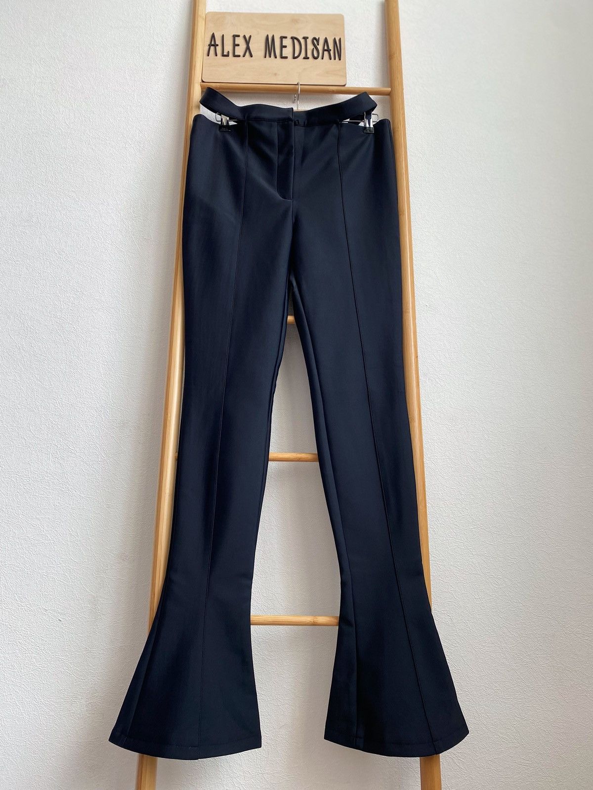 Mugler Mugler x H&M Flared Cut Out Jersey Pants Size 32" / US 10 / IT 46 - 7 Thumbnail