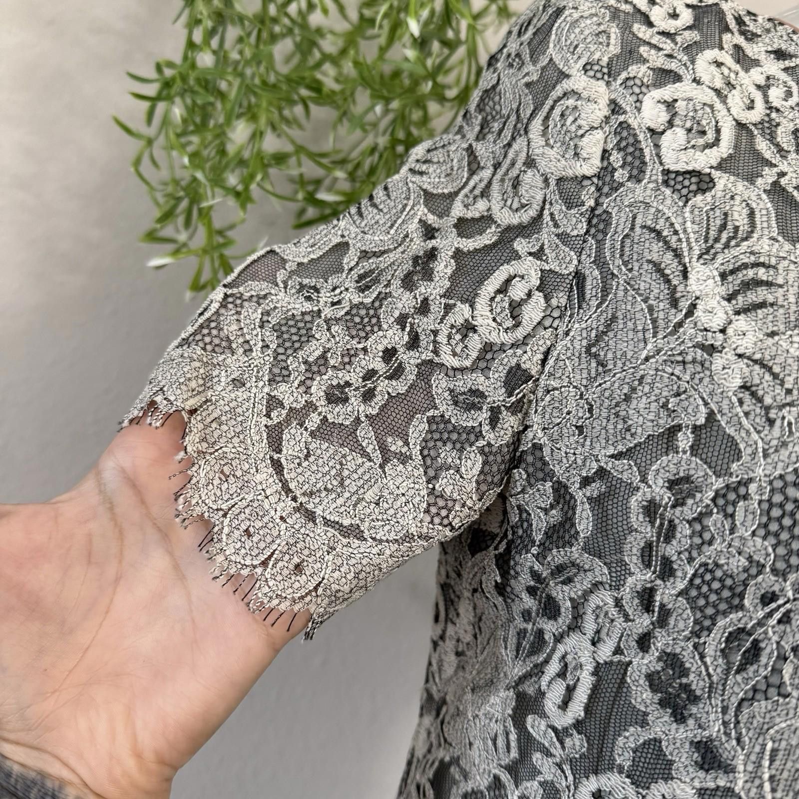 Designer Liz Claiborne Night Lace Dress Small Size S / US 4 / IT 40 - 5 Thumbnail