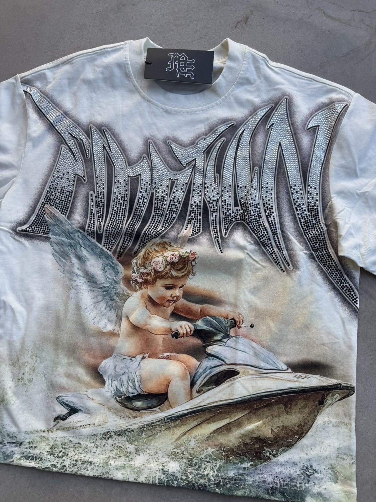 Other Mixed Emotions Rhinestone Jetski Tee Cream Small NWT Size US S / EU 44-46 / 1 - 3 Thumbnail