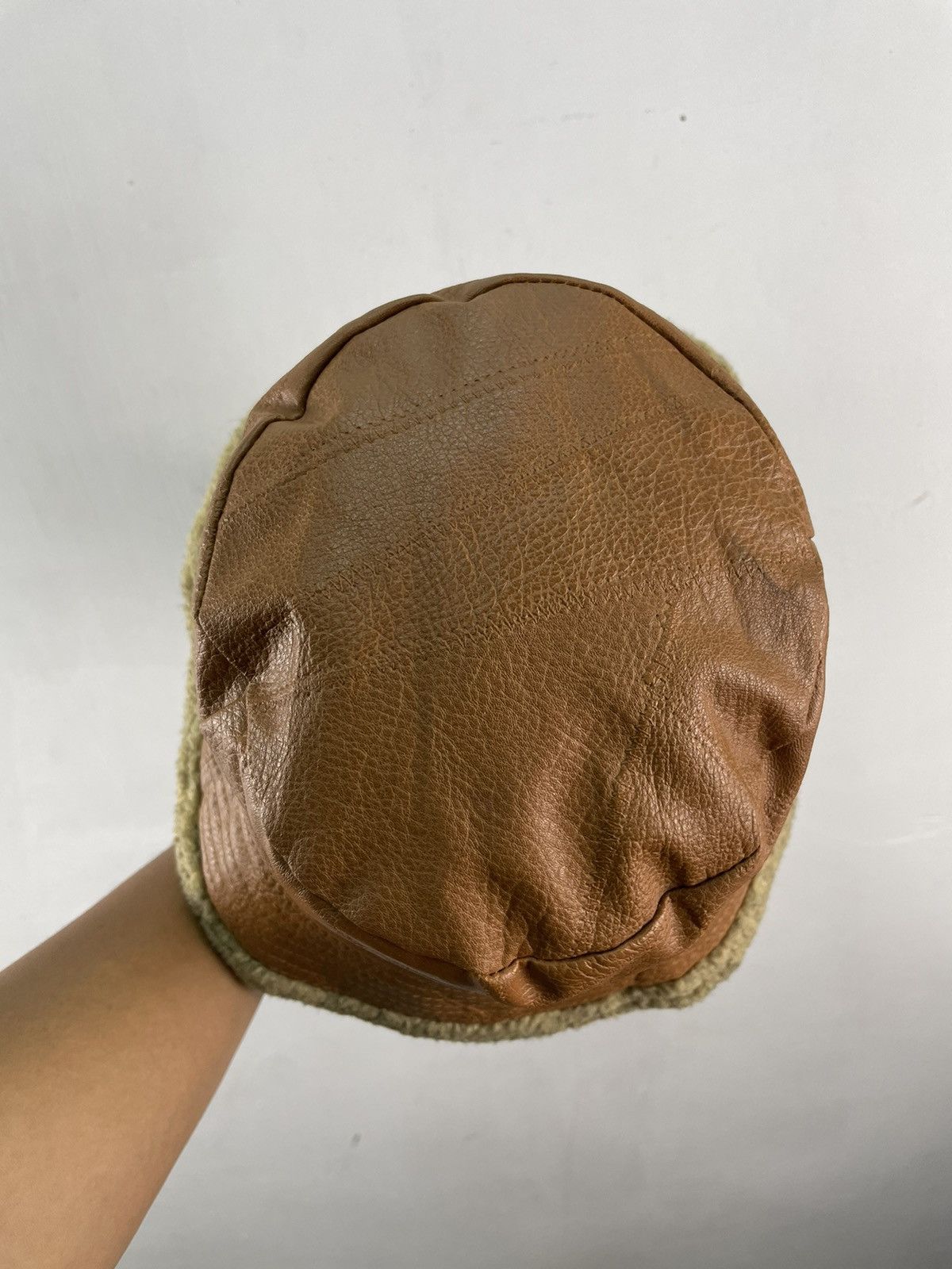 Japanese Brand Vintage Japanese Brand Leather Bucket Hat Fleece Lining Size ONE SIZE - 4 Thumbnail