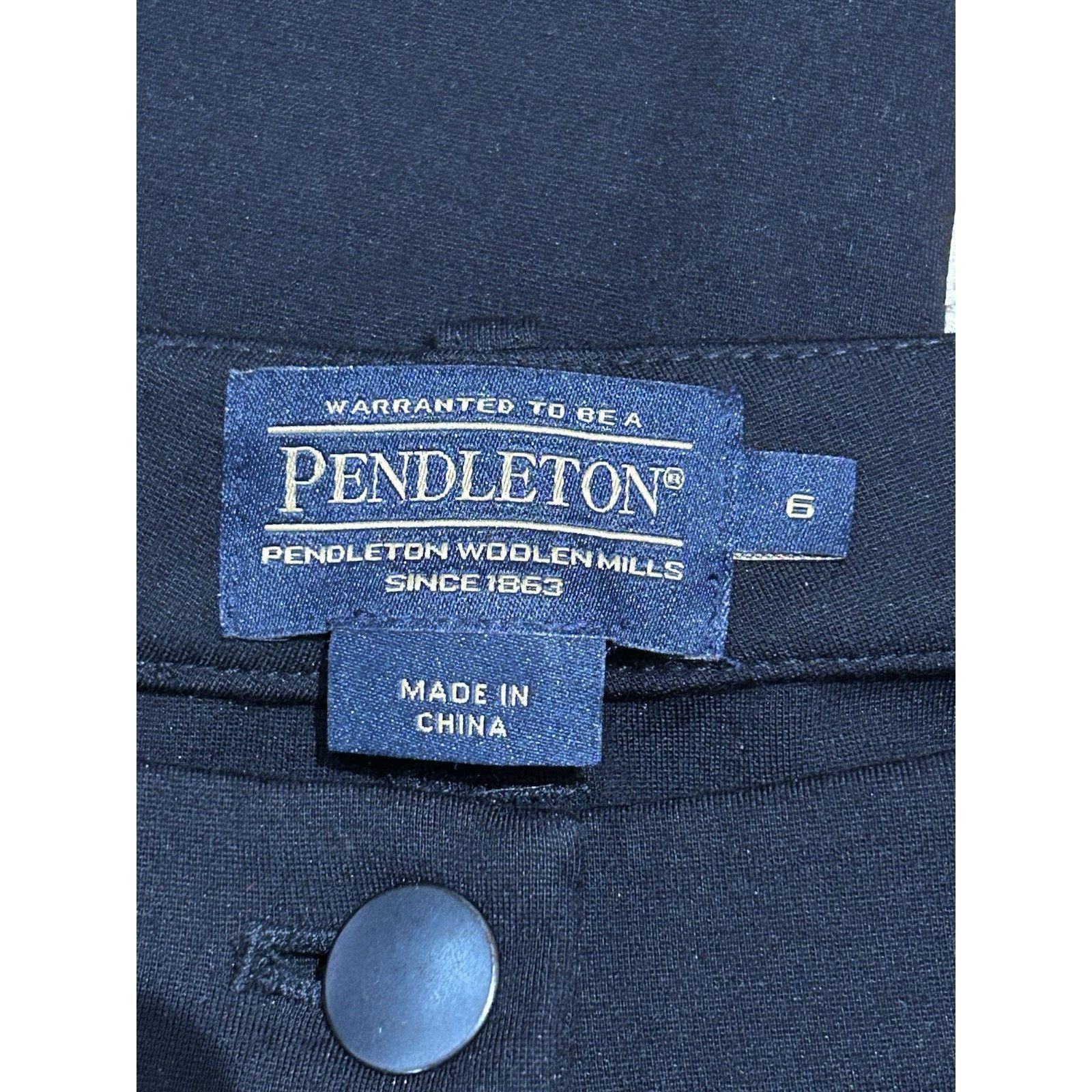 Pendleton Pendleton Mid Rise Straight Leg Trouser Pants Size 6 Black Size 28" / US 6 / IT 42 - 4 Thumbnail