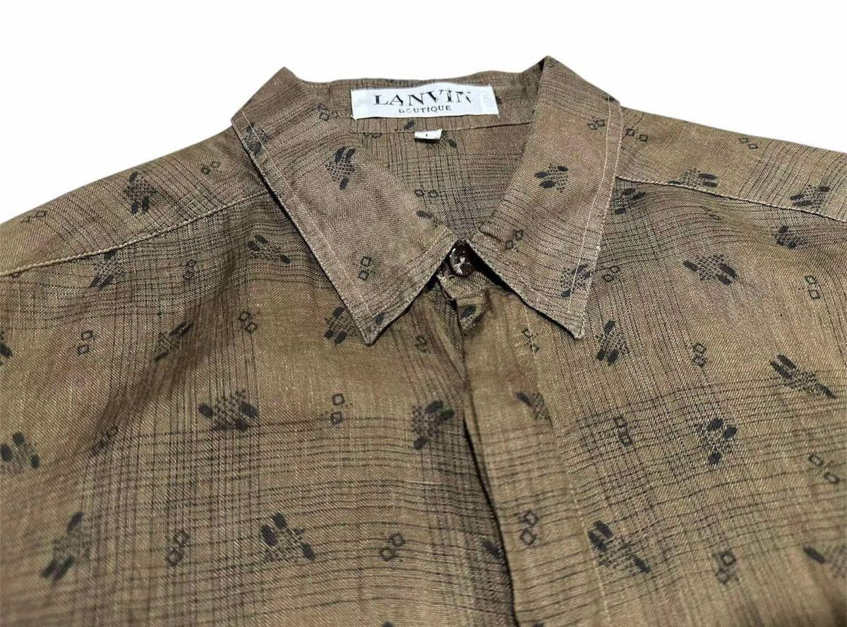 Lanvin 🔥Vintage Lanvin Shirt Long Sleeve Overprinted Size US L / EU 52-54 / 3 - 6 Thumbnail