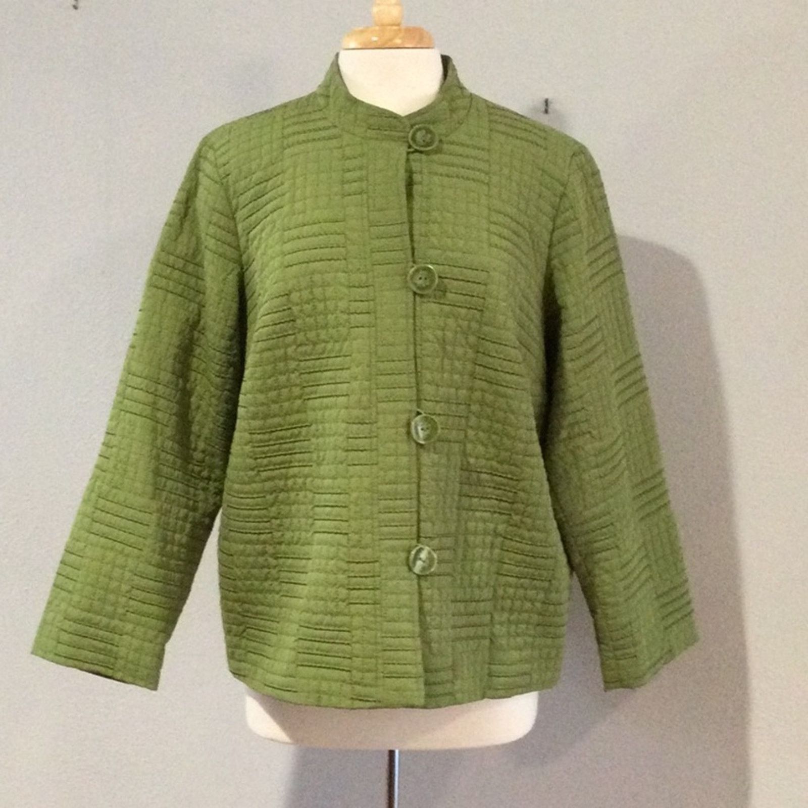 Other Dressbarn Woman Quilted Green Vintage Lined Jacket 14/16W Size XXL / US 16-18 / IT 52-54 - 1 Thumbnail