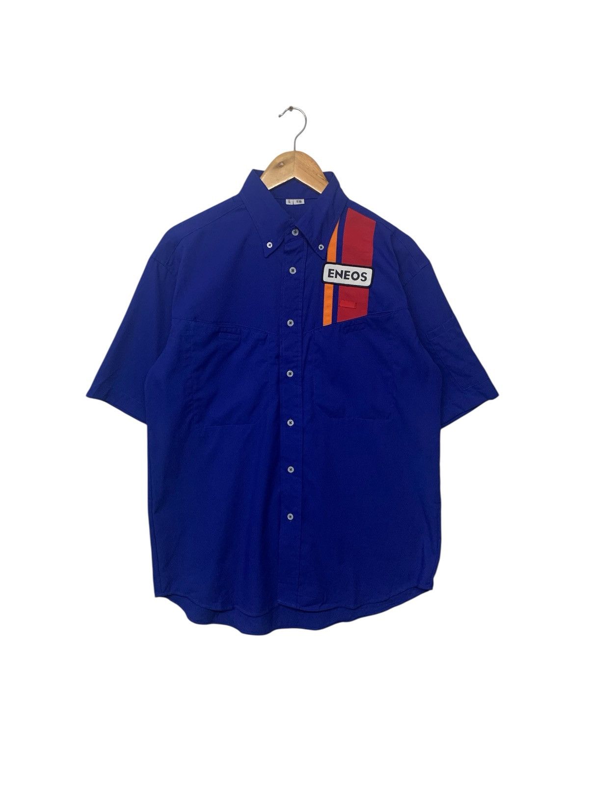 Vintage Vintage Y2K Eneos Small Logo Worker Button Ups Shirt Size US L / EU 52-54 / 3 - 1 Thumbnail