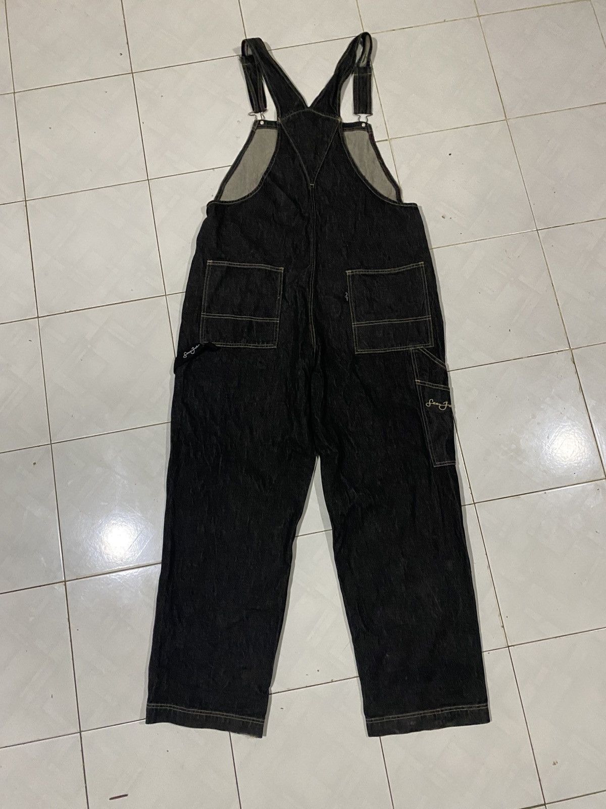 Sean John Y2K Sean John Baggy Carpenter Overalls Denim Size US 41 - 2 Thumbnail