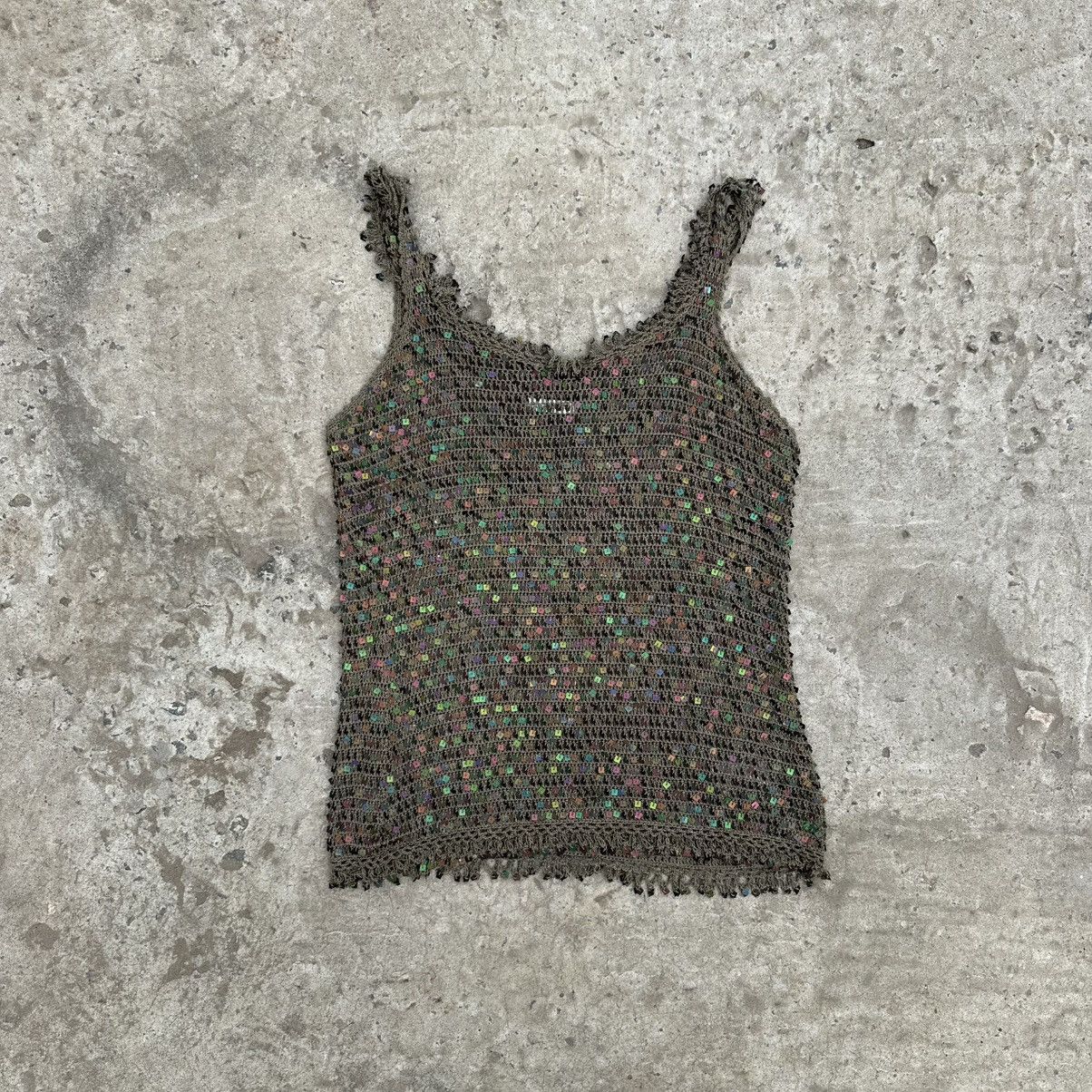 Issey Miyake VTG Japanese Style Grunge Tank Top Sleeveless Avantgarde Size L / US 10 / IT 46 - 2 Thumbnail