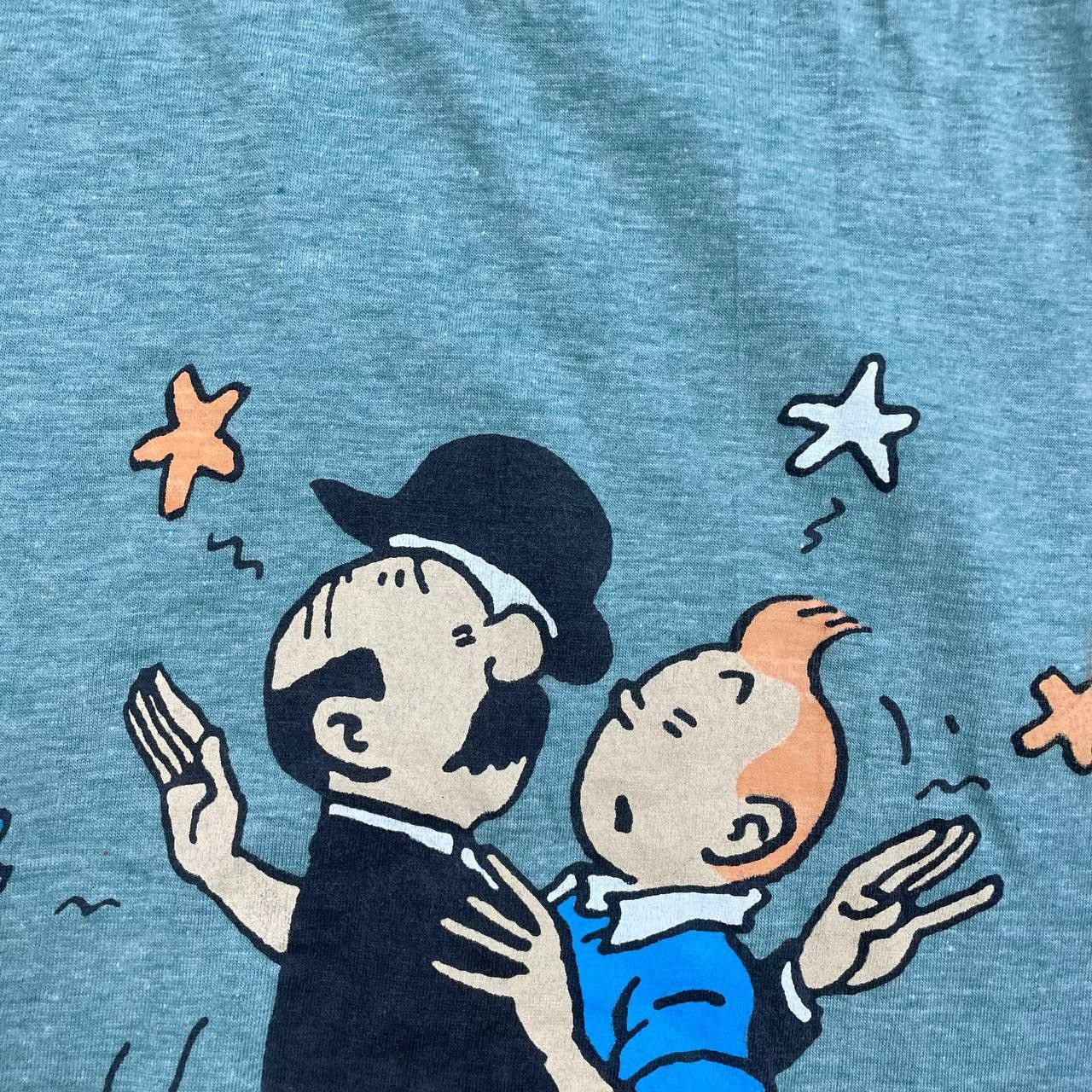 Cartoon Network Vintage 90s Tin Tin and Thompson Cartoon T Shirt Green M Size US M / EU 48-50 / 2 - 2 Thumbnail
