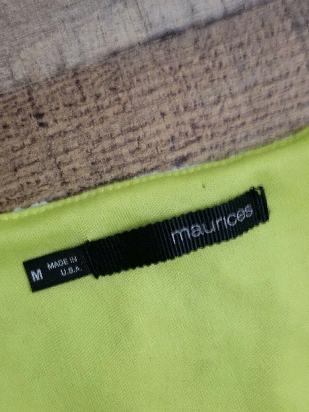 Designer Maurices Tank Top Medium Neon Yellow Lace Size M / US 6-8 / IT 42-44 - 2 Thumbnail