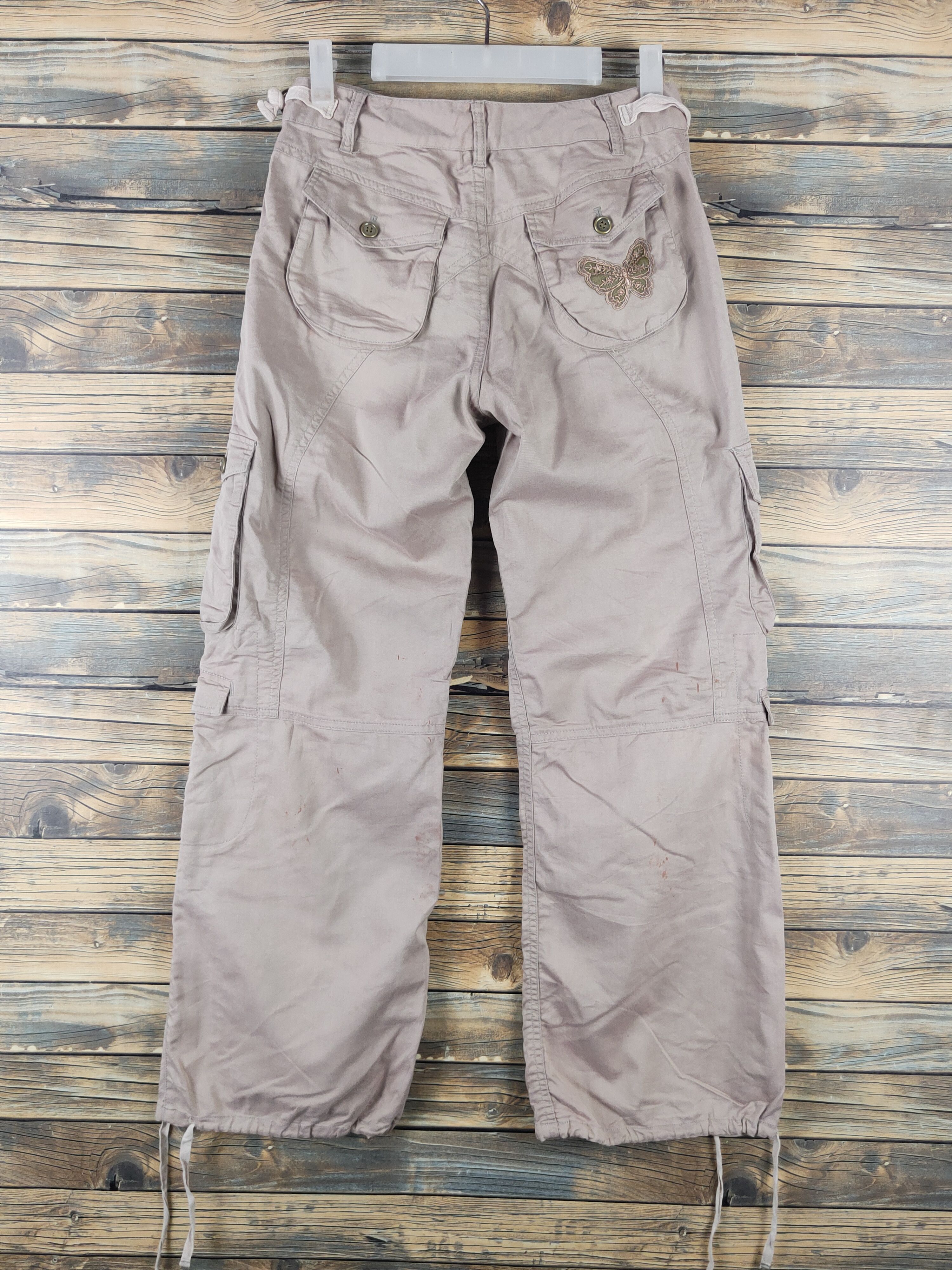 Japanese Brand DL Miss Alice Beige Multipocket Tactical Cargo Pants #478 Size 27" / US 4 / IT 40 - 7 Thumbnail