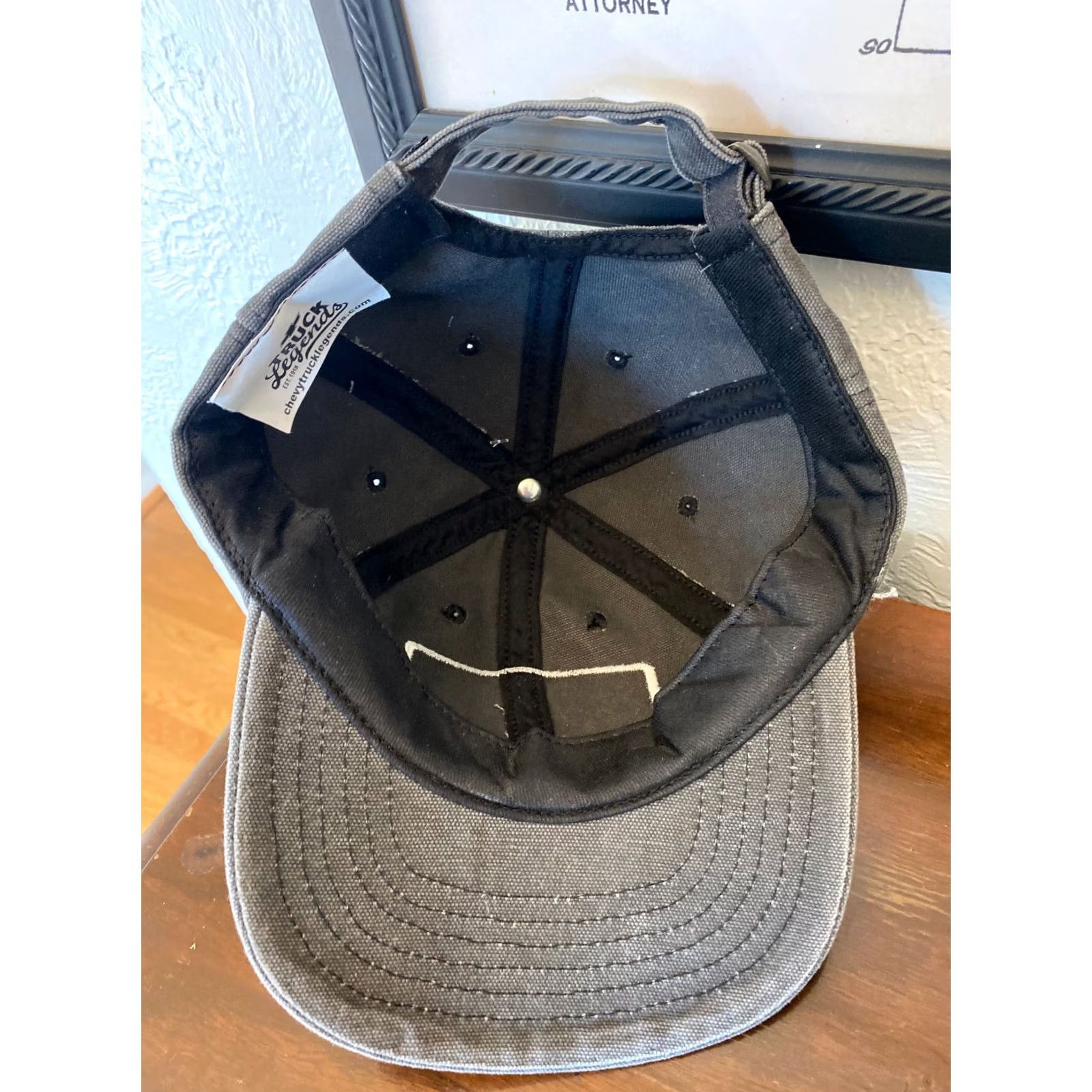 Vintage Chevrolet Baseball Cap Hat Gray Canvas Buckle & Tuck Men Adjustable Cotton USA Size ONE SIZE - 4 Thumbnail