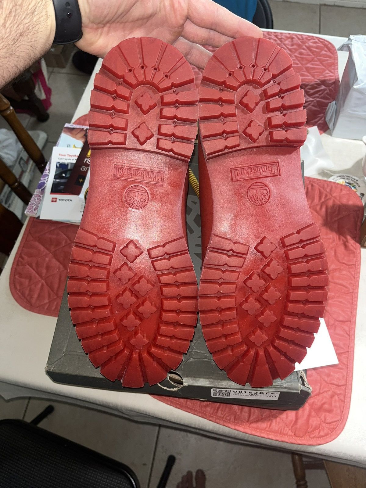 Billionaire Boys Club × Timberland Timberland Beeline x Pharrell Red Leather Boots Size US 13 / EU 46 - 5 Thumbnail