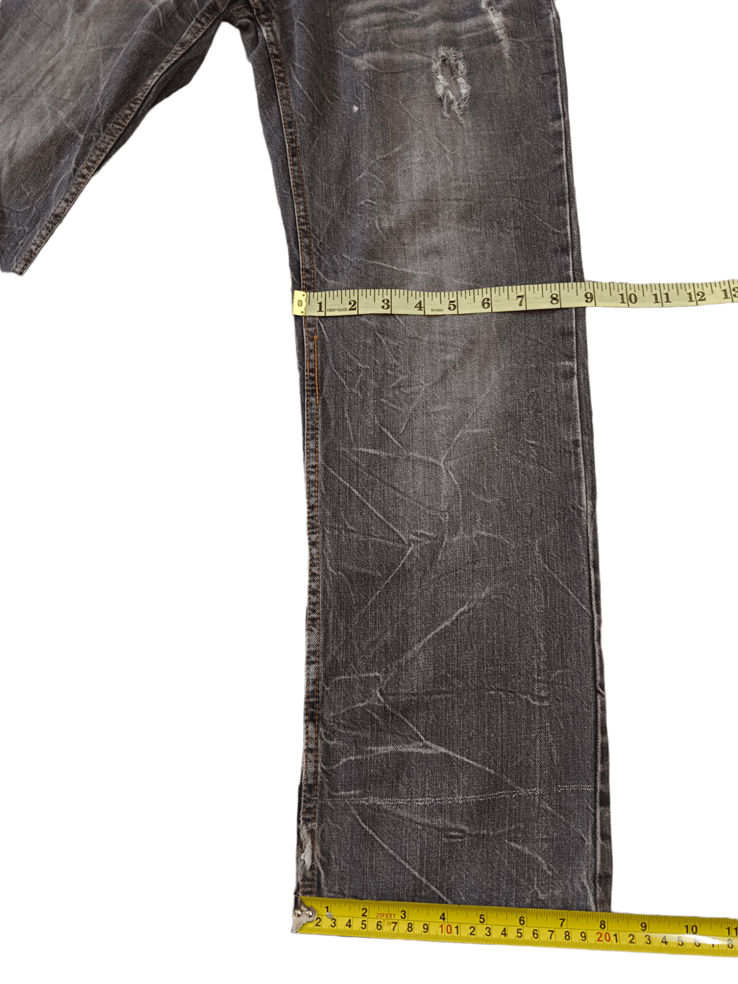 Japanese Brand Nylaus Seditionaries Distressed Double Waist Punk Jeans Size US 29 - 11 Thumbnail