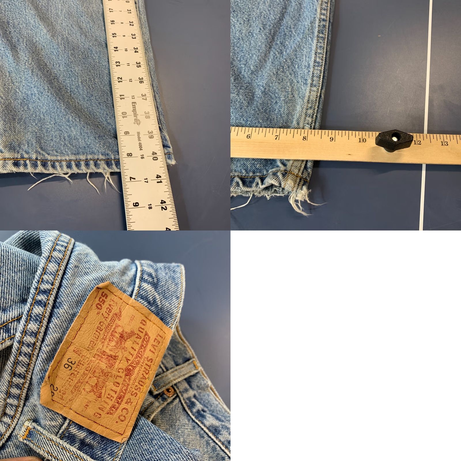 Levi's Vintage 90s Levi'S 550 Denim Blue Jeans Mens Size Fits 35X28.5 Relaxed Straight Size US 35 - 11 Thumbnail