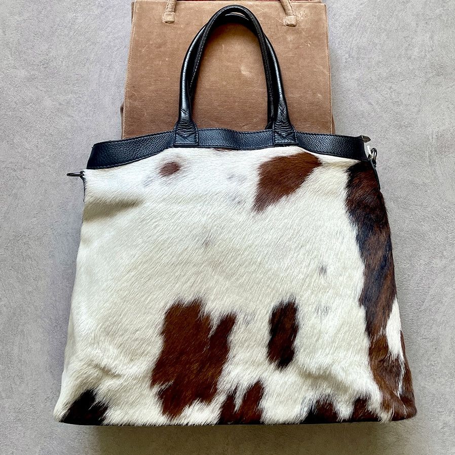 Vintage Animalier cowhide leather maxi bag Size ONE SIZE - 10 Thumbnail