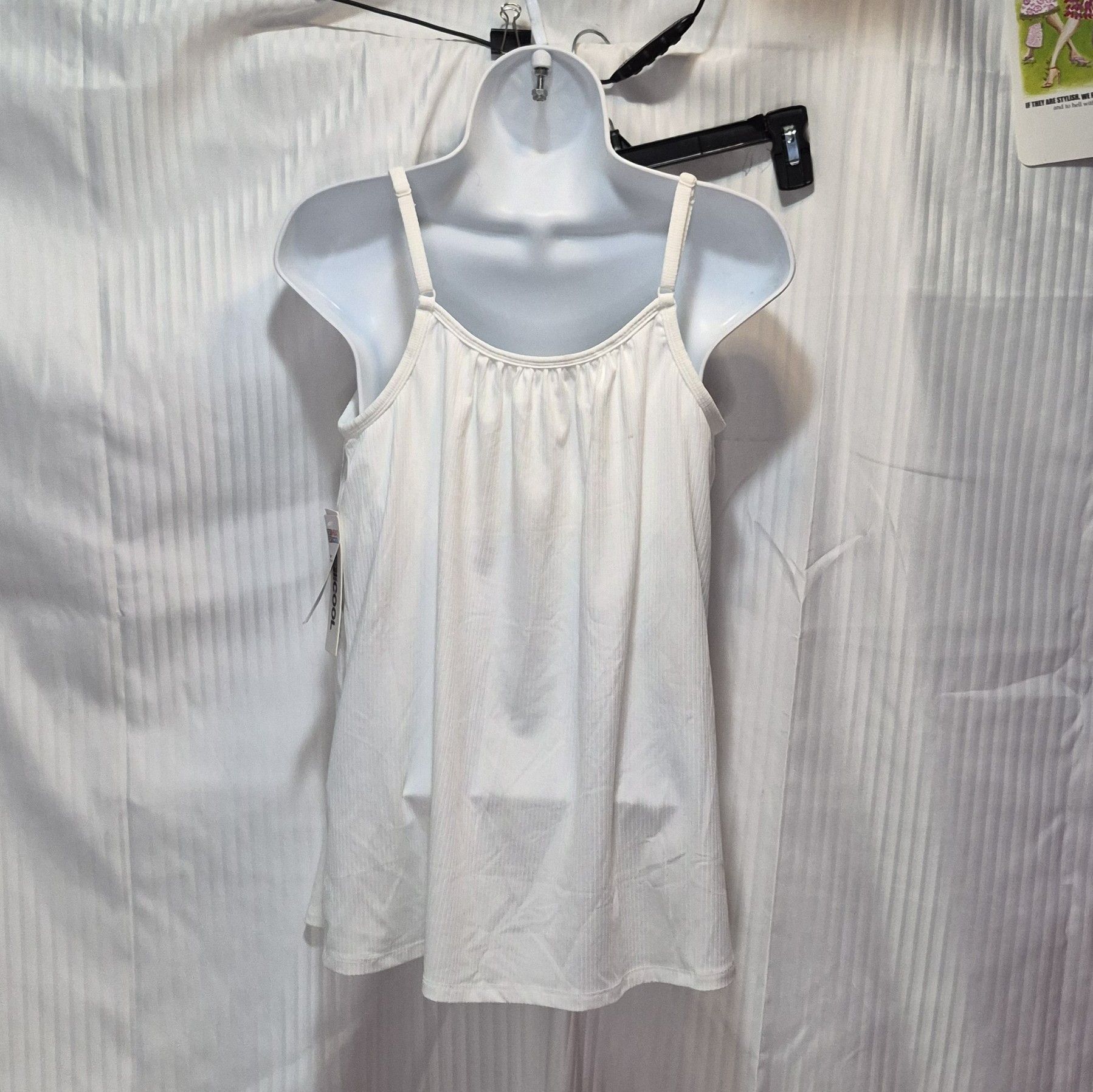 Other 32 Degrees Medium White Spaghetti Strap Swing Top NWT Size M / US 6-8 / IT 42-44 - 6 Thumbnail