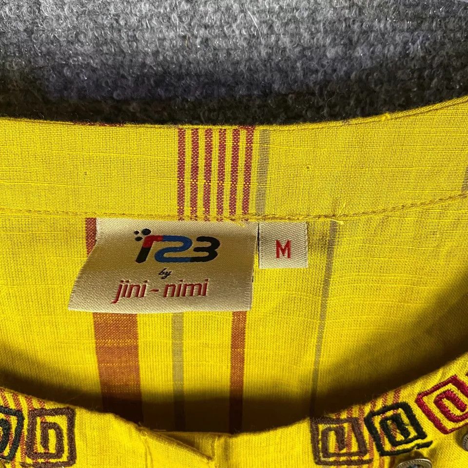 Other Jini Nimi Dress Women's Medium Indian Button Up Scarf Ribbon Size M / US 6-8 / IT 42-44 - 3 Thumbnail