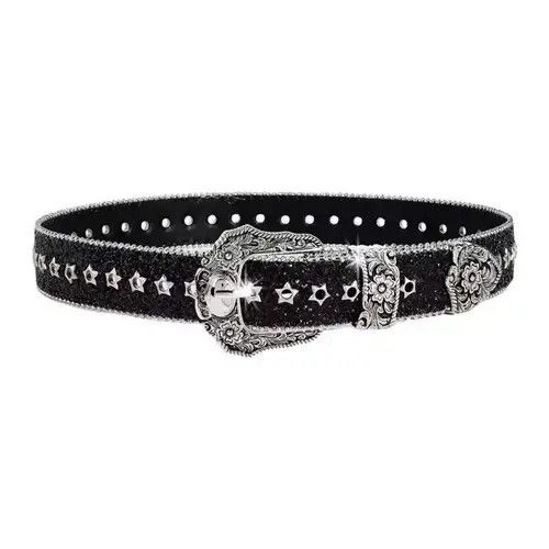 Other Kusuno x Chiba Glittering PU Leather Belt Size ONE SIZE - 2 Thumbnail