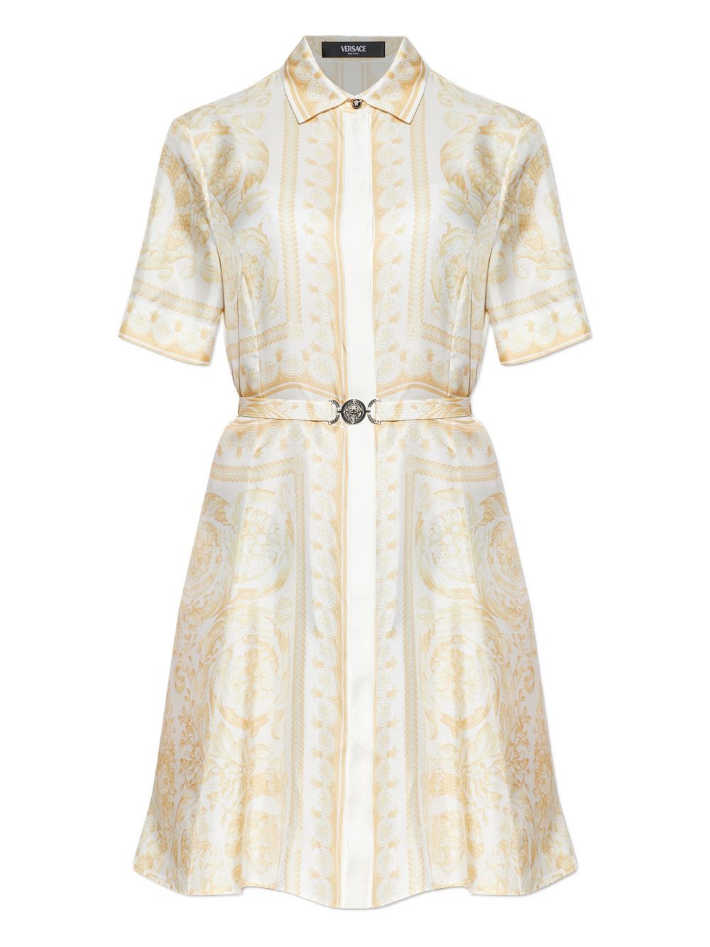 Versace BAROCCO PRINT SILK SHIRTDRESS Size S / US 4 / IT 40 - 1 Thumbnail
