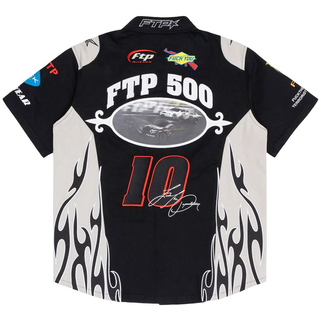 Fuck The Population Raceway Button Up Shirt Black Size US L / EU 52-54 / 3 - 2 Thumbnail
