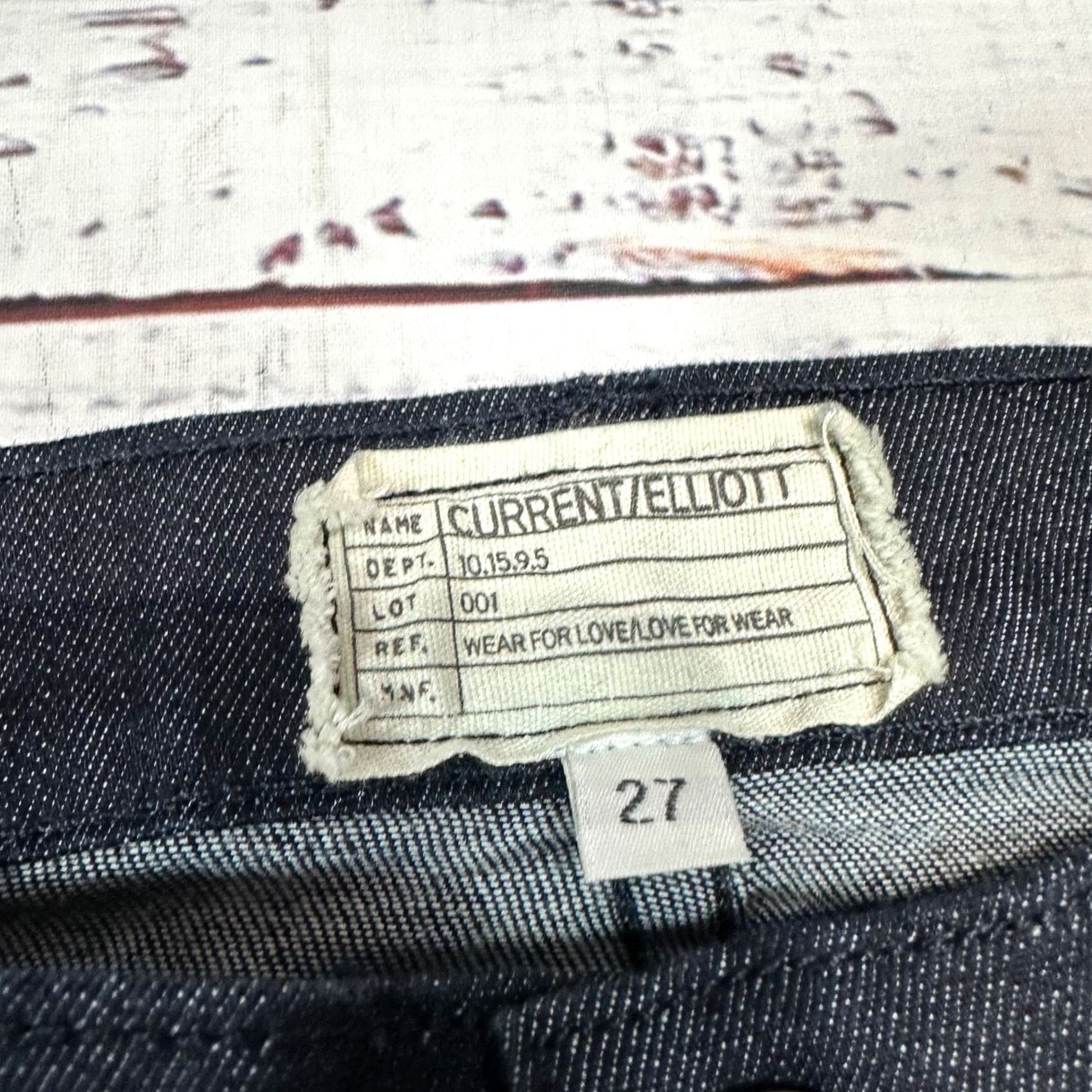 Vintage Current/Elliott Womens Jeans Slim Blue Sz 27 Velour Print Cotton Blend Size 27" / US 4 / IT 40 - 7 Thumbnail