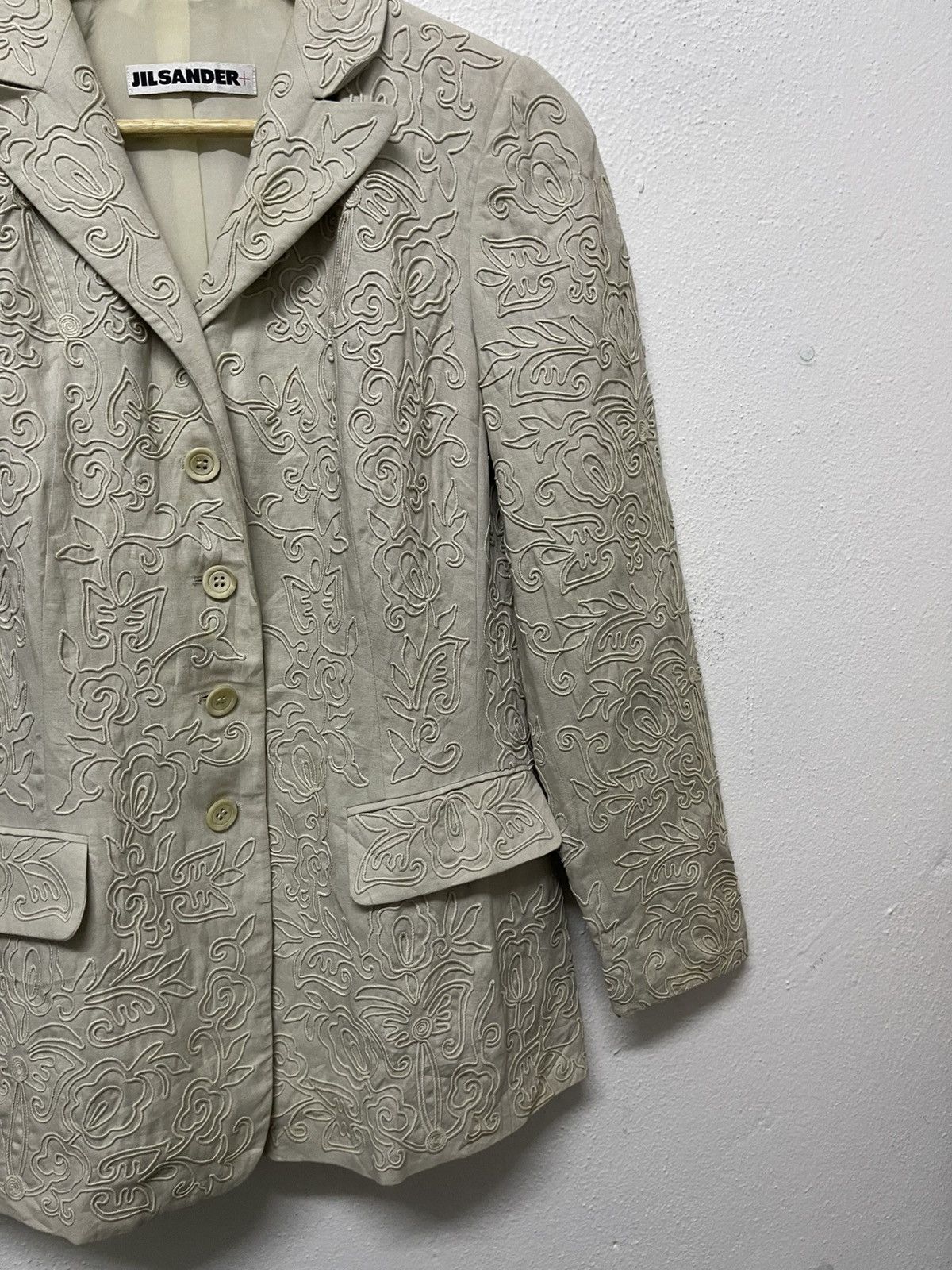 Jil Sander 1990s JIL SANDER EMBROIDERED FORMAL SUIT RARE DESIGN Size XS / US 0-2 / IT 36-38 - 4 Thumbnail