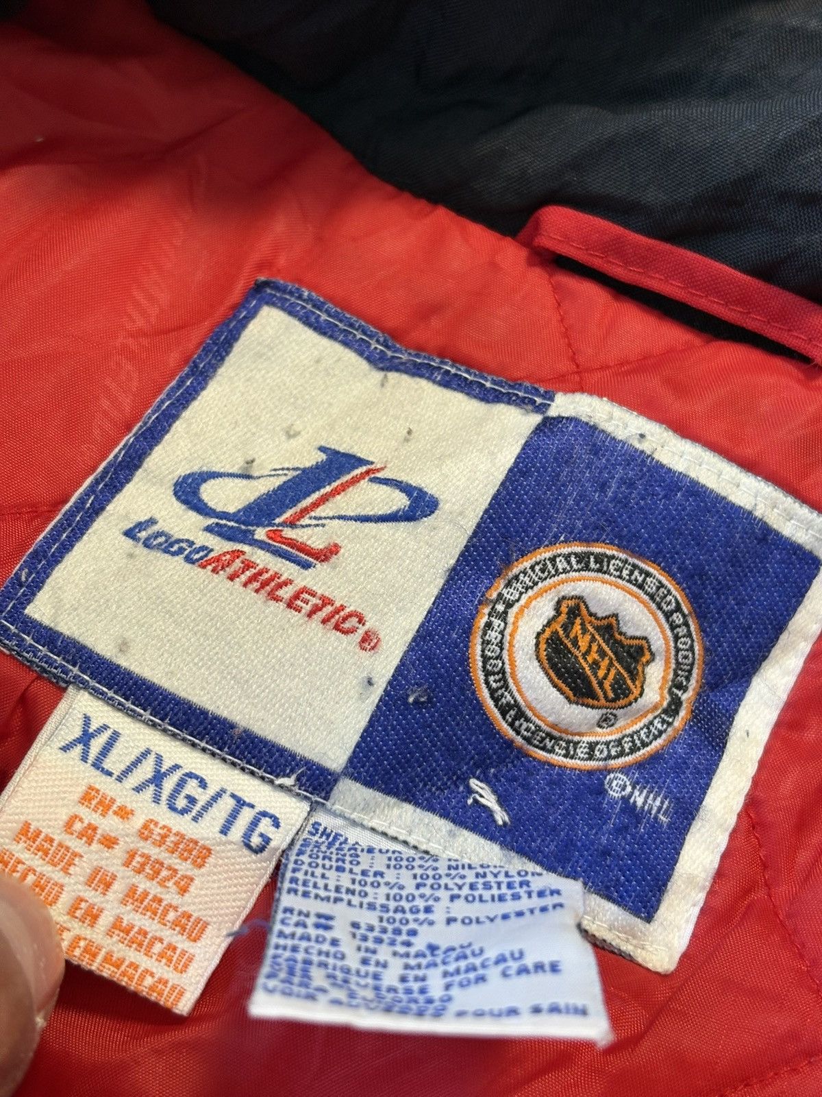 Logo Athletic Vintage Detroit Redwings NHL Logo Athletic Heavy Jacket XL Size US XL / EU 56 / 4 - 2 Thumbnail