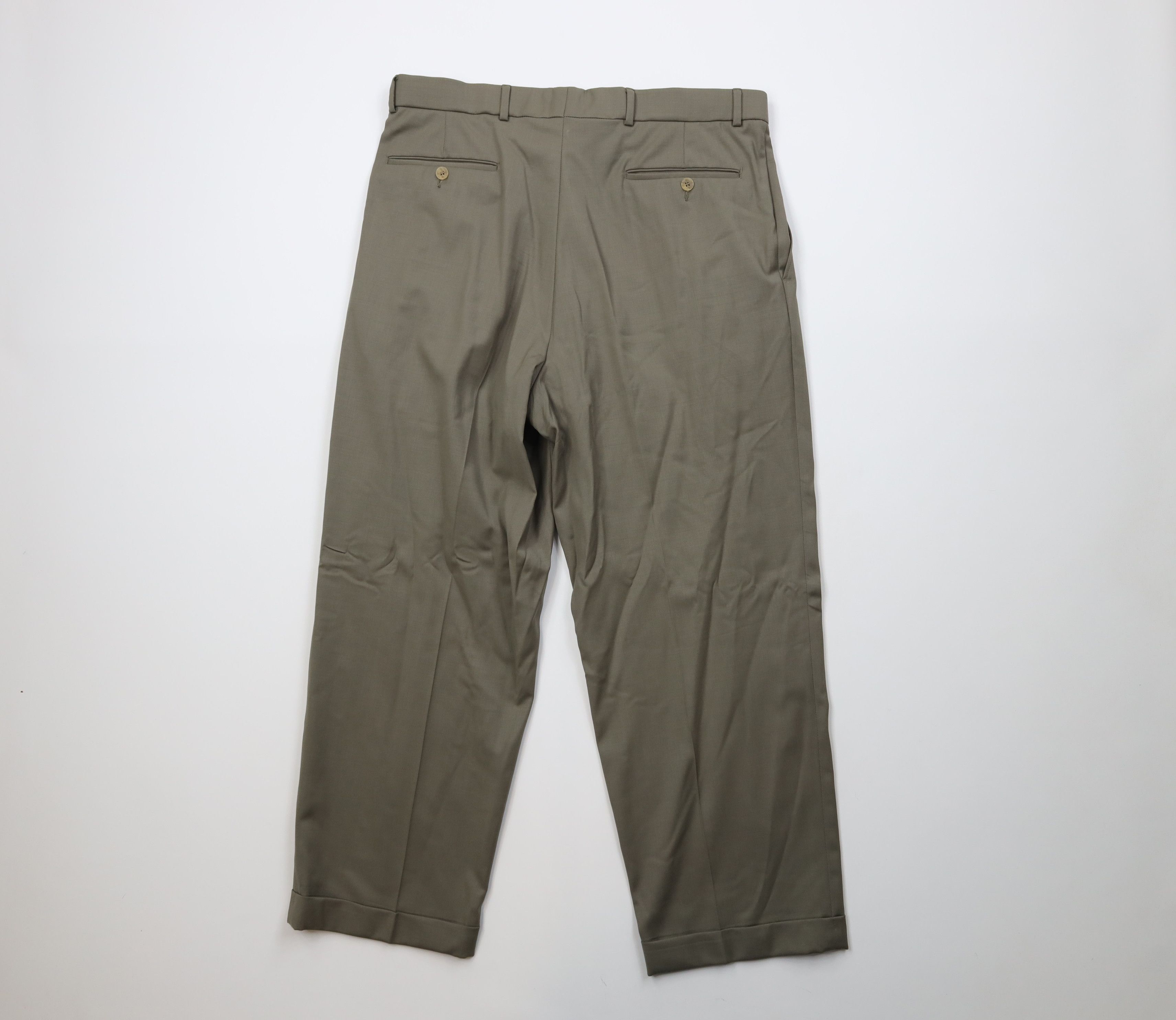 Vintage Vintage 90s Streetwear Wool Knit Wide Leg Chino Pants Size US 36 / EU 52 - 9 Thumbnail
