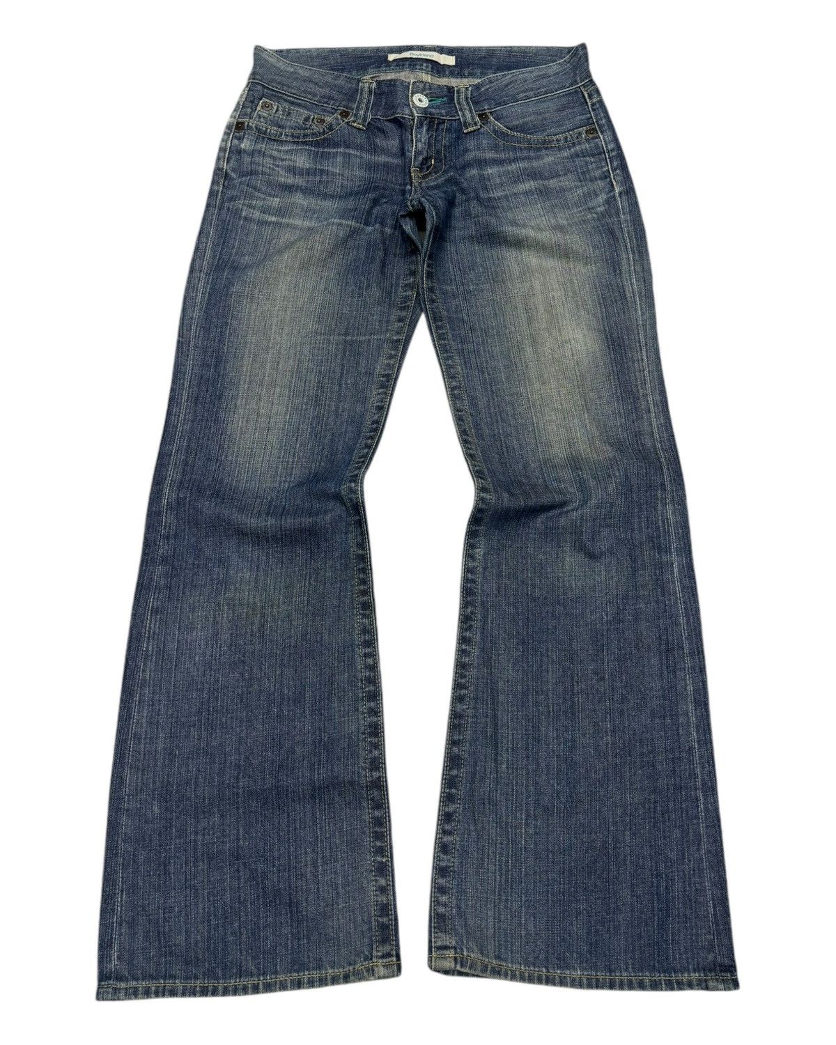 Undercover × Uniqlo FLARED🔥BOYFRIEND DISTRESSED DENIM UNIQLO FLARE JEANS Size US 31 - 1 Thumbnail