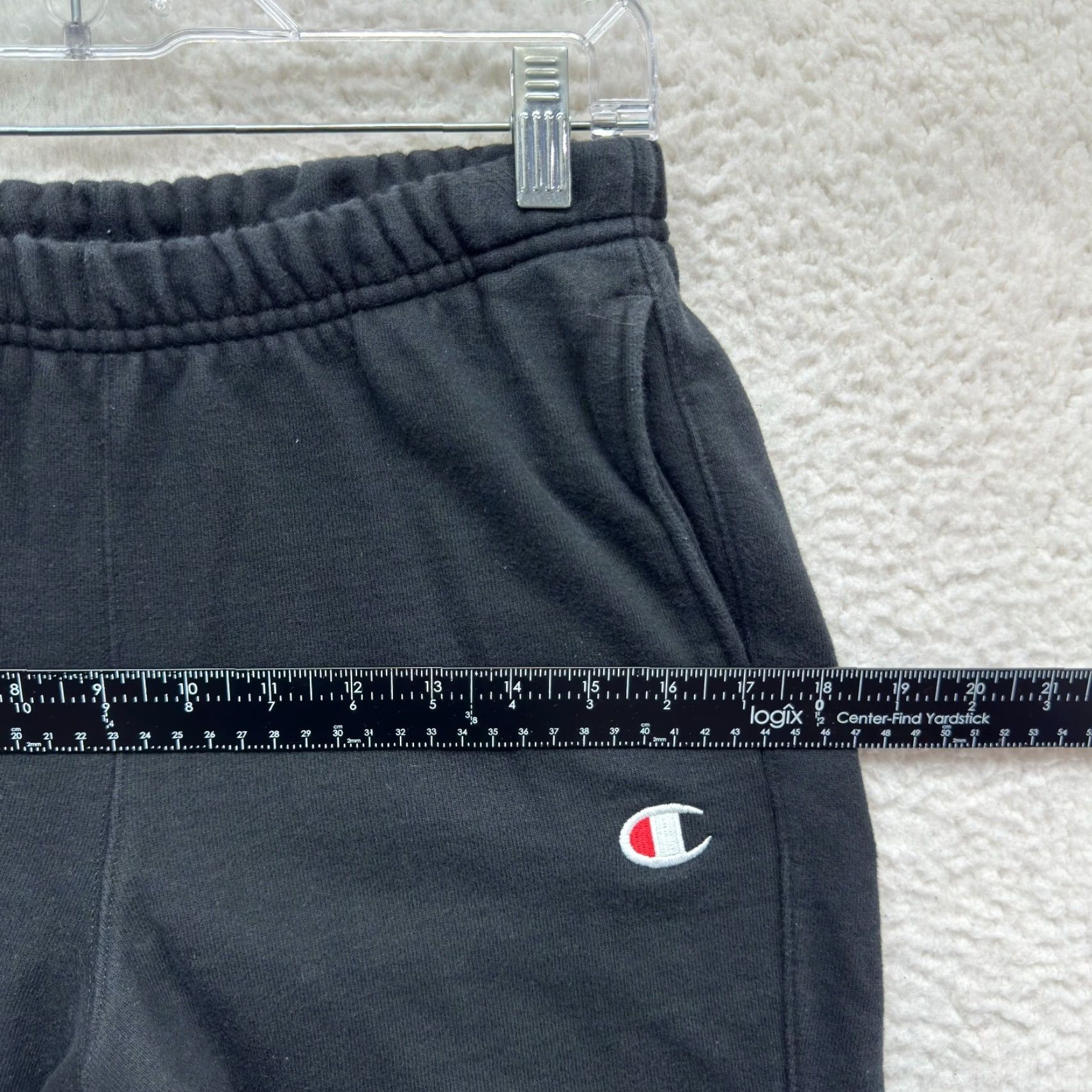 Champion VINTAGE Champion Reverse Weave Sweatpants Small Womens Black Straight Leg Drawstring Size 28" / US 6 / IT 42 - 6 Thumbnail