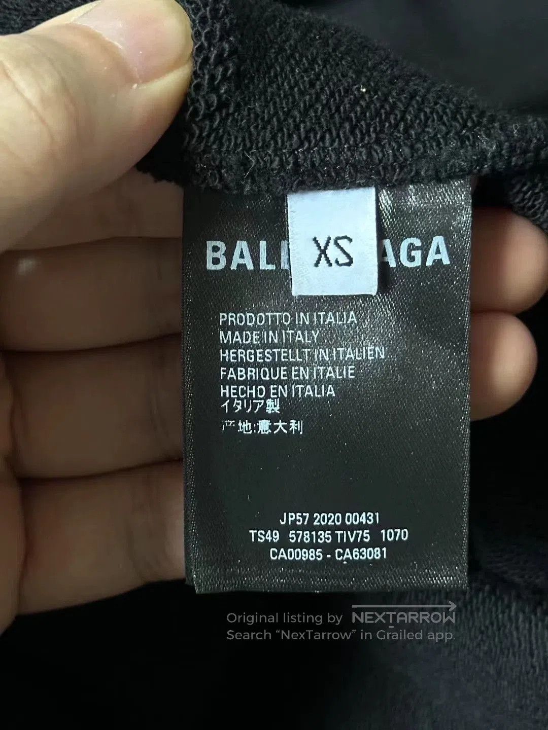 Balenciaga Balenciaga Black Crew Hoodie XS. Size US XS / EU 42 / 0 - 4 Thumbnail