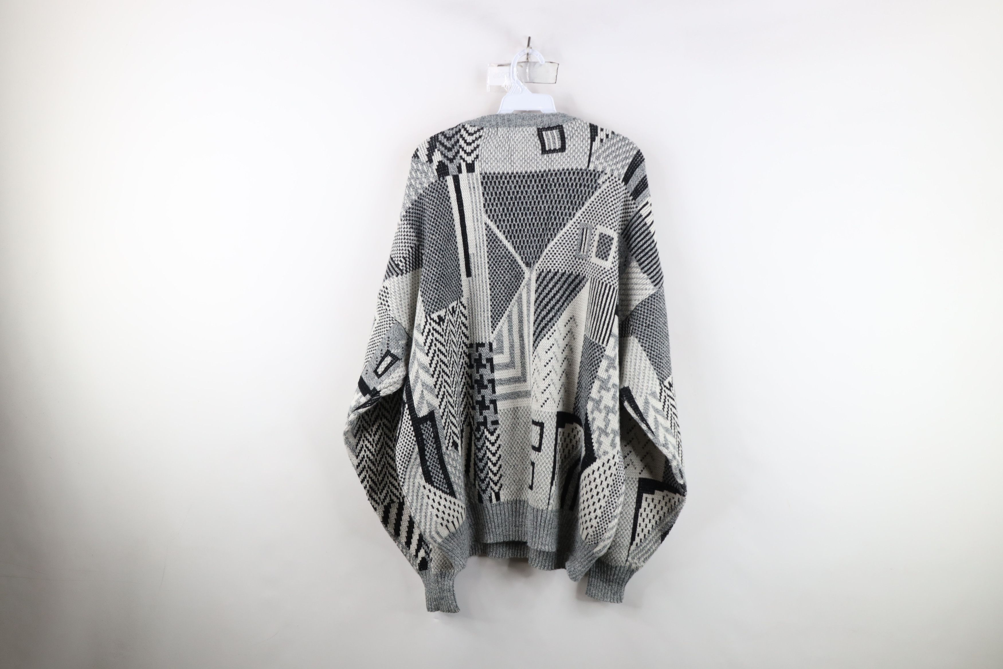 Vintage Vintage 90s Coogi Style Geometric Knit Crewneck Sweater Size US XL / EU 56 / 4 - 10 Thumbnail