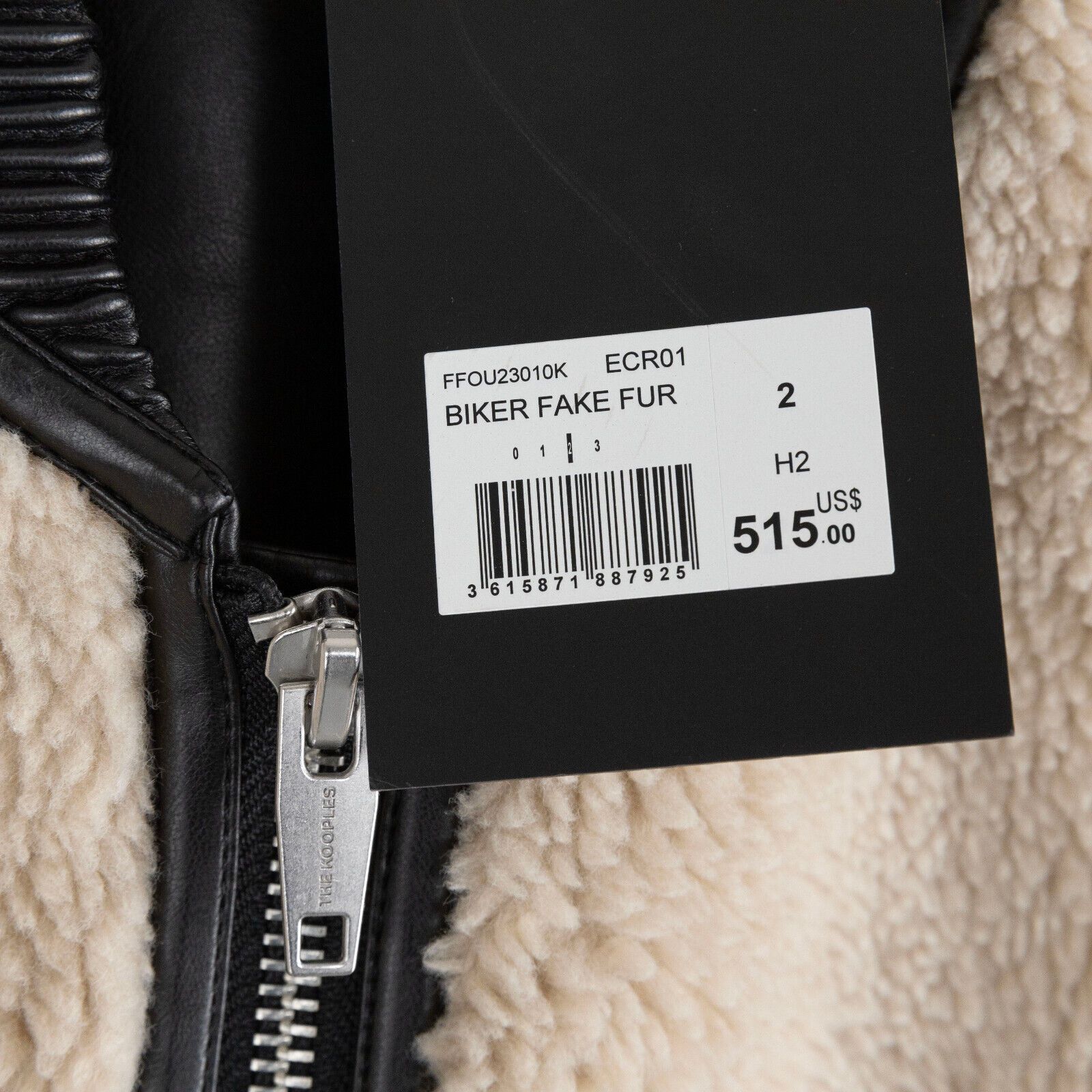 The Kooples The Kooples Women Faux Fur Bomber Jacket Ecru Size 2/M Size M / US 6-8 / IT 42-44 - 5 Thumbnail