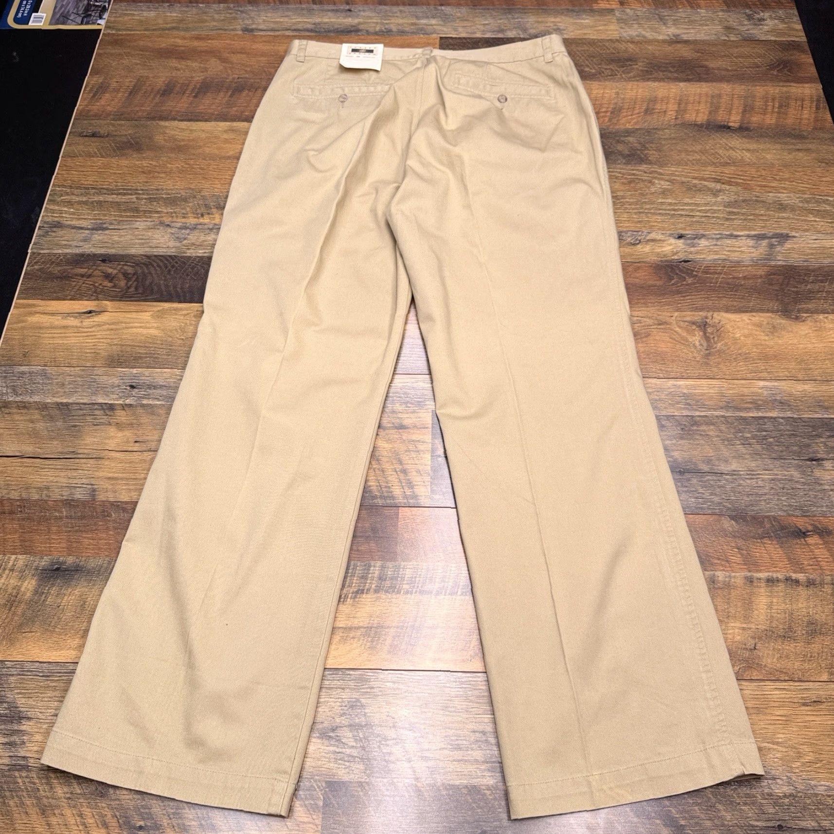 Joseph Abboud Joseph Abboud Pants Mens Regular Straight 38x32 Khaki Brown High Rise Twill Cotton Workwear Formal Solid KD Size US 38 / EU 54 - 3 Thumbnail