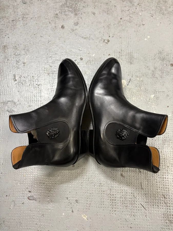 Versace Versace Black Leather Classy Chelsea Biker Boots Size US 11 / EU 44 - 5 Thumbnail