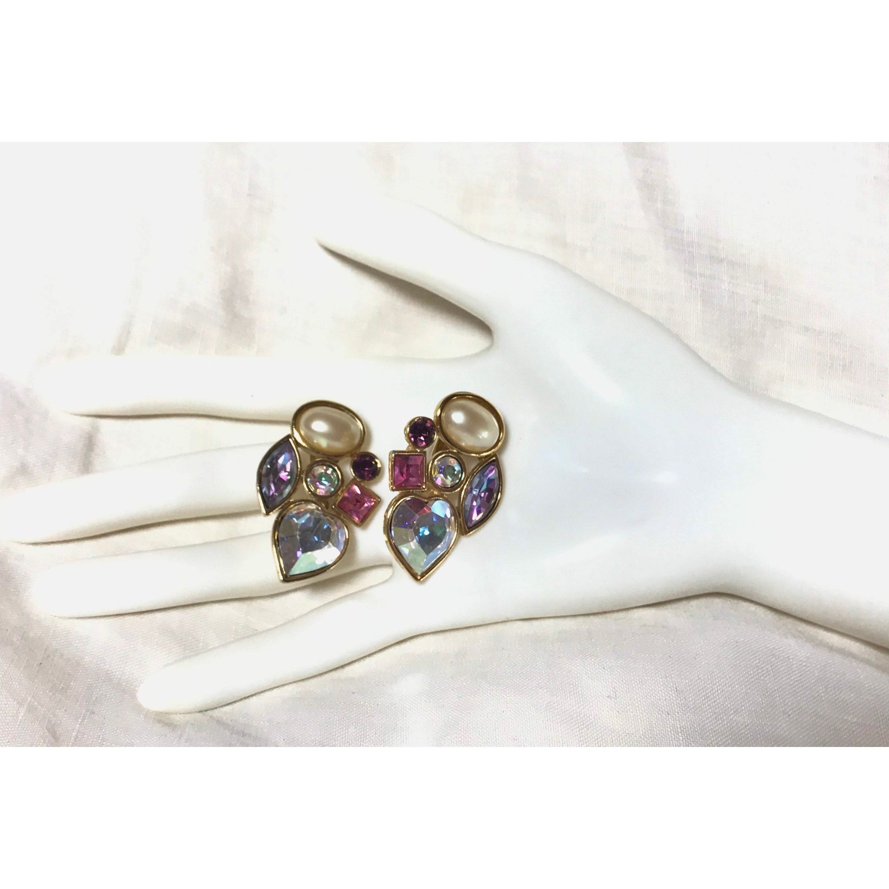 Yves Saint Laurent Vintage Yves Saint Laurent crystal and pearl earrings. Size ONE SIZE - 6 Thumbnail