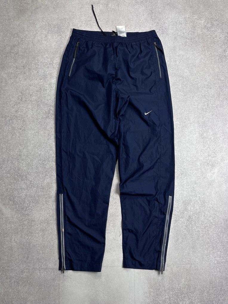Nike VINTAGE NIKE SWOOSH SKEPTA STYLE NYLON FLARED TRACK PANTS S Size US 31 - 1 Thumbnail