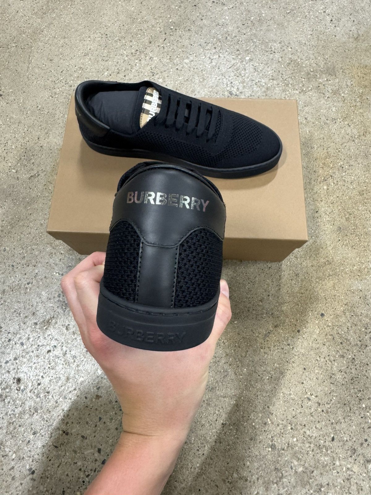 Burberry Burberry Knit Check Sneaker 750$ NEW Size US 7.5 / EU 40-41 - 3 Thumbnail