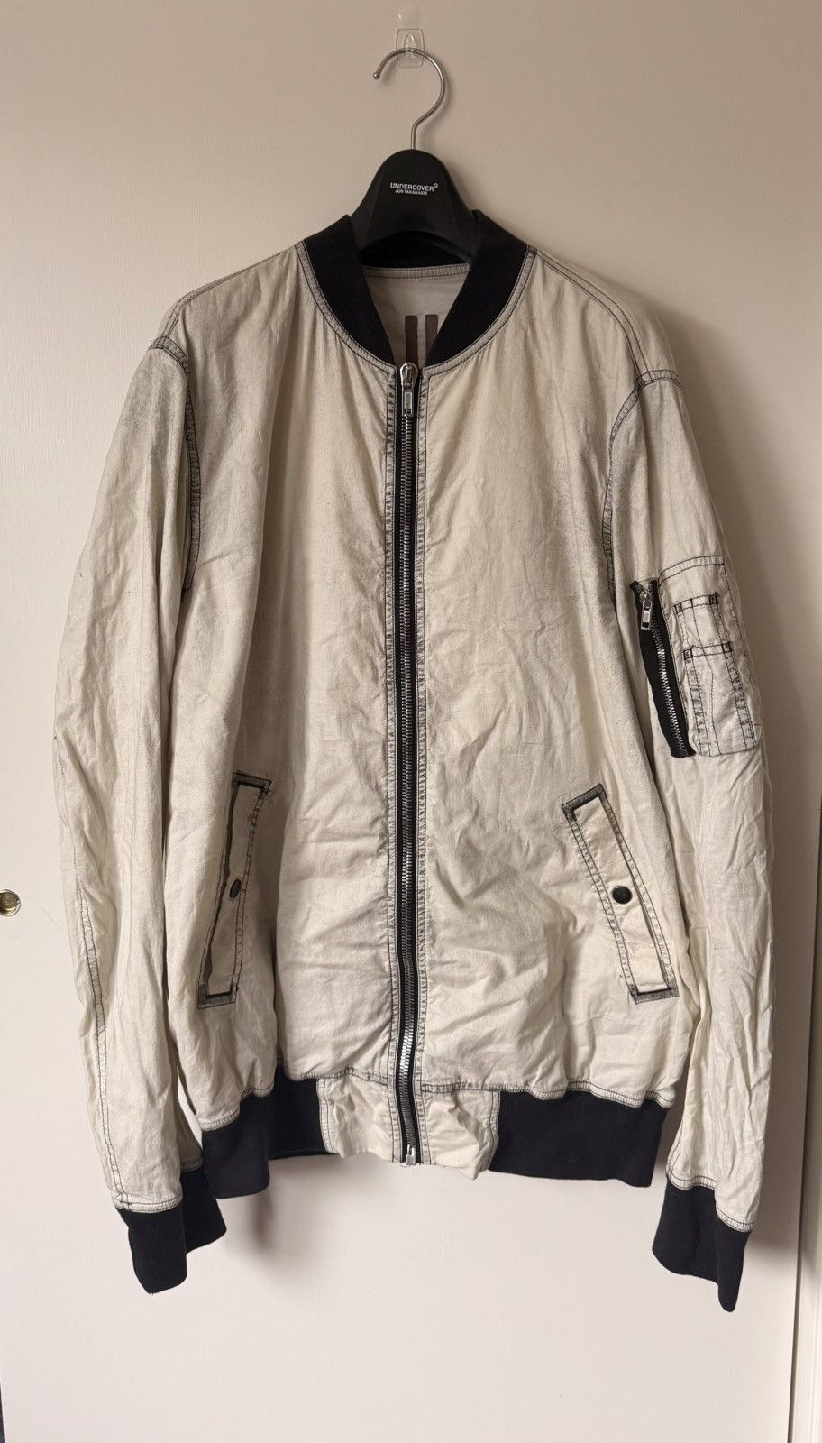 Rick Owens Drkshdw Rick Owens Drkshdw Zip-up Bomber Size US XL / EU 56 / 4 - 1 Thumbnail
