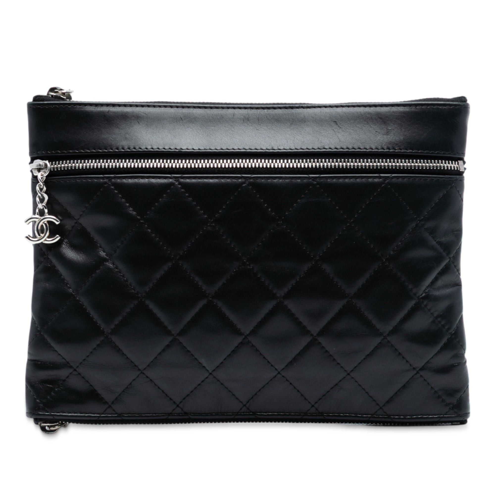 Chanel CC Quilted Lambskin Multi Zip Clutch Size ONE SIZE - 1 Thumbnail