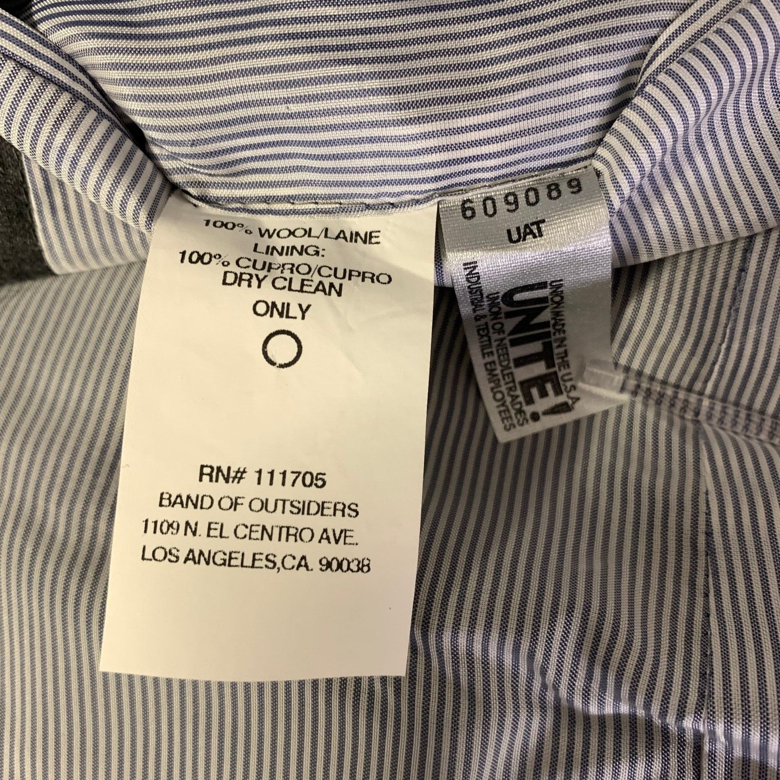 Band Of Outsiders BAND OF OUTSIDERS 36 Grey Black Pinstripe Wool Sport Coat Size 36R - 8 Thumbnail
