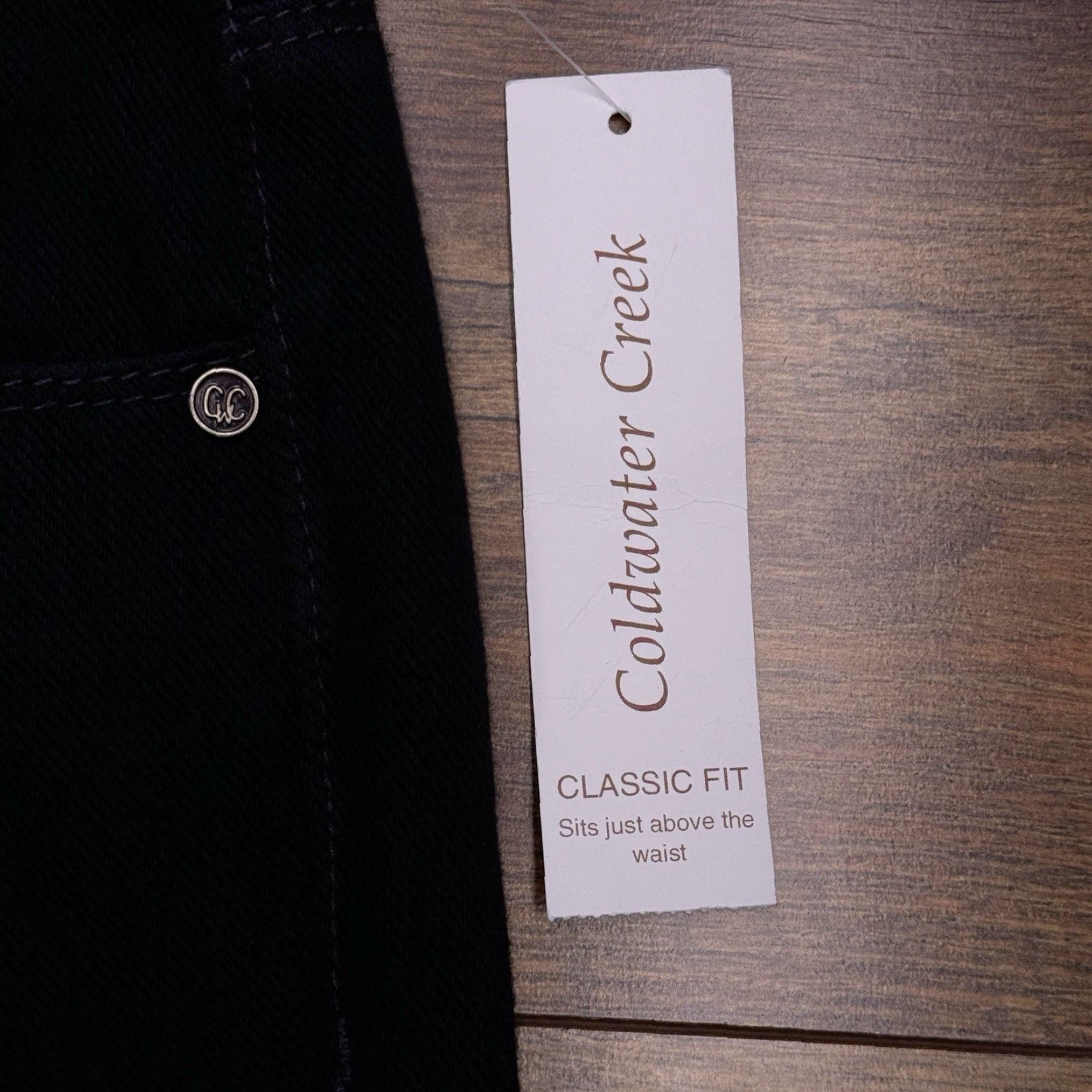 Coldwater Creek Coldwater Creek Jeans Straight Womens 8 Black Mid Rise Stretch Denim 5-Pocket Inseam 31 Fall Winter Spring Summer Vintage No Size 30" / US 8 / IT 44 - 5 Thumbnail