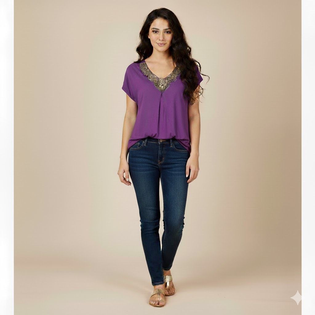 Apt. 9 Apt. 9 Sequin Embellished Top Size M / US 6-8 / IT 42-44 - 1 Thumbnail